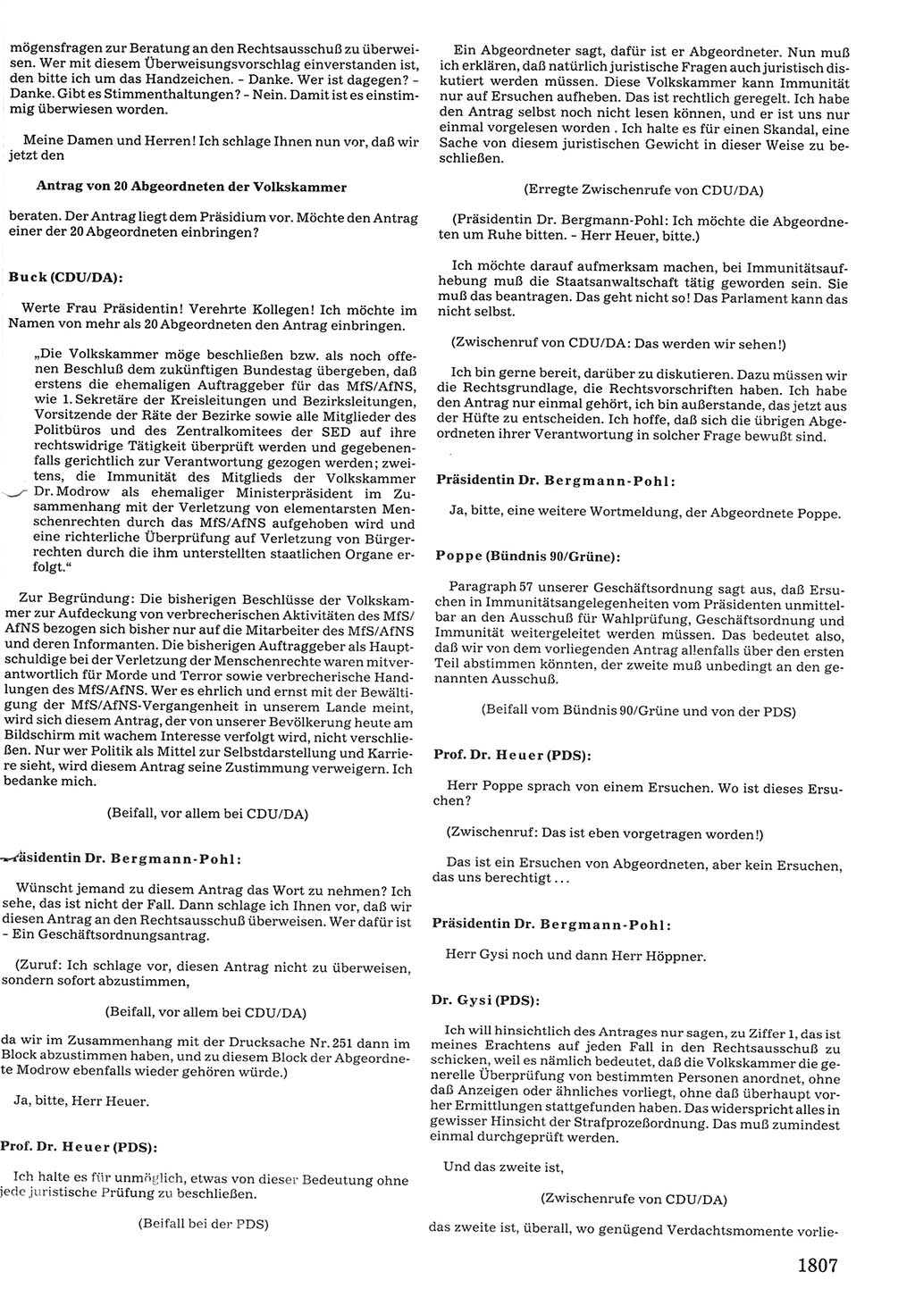 Tagungen der Volkskammer (VK) der Deutschen Demokratischen Republik (DDR), 10. Wahlperiode 1990, Seite 1807 (VK. DDR 10. WP. 1990, Prot. Tg. 1-38, 5.4.-2.10.1990, S. 1807)