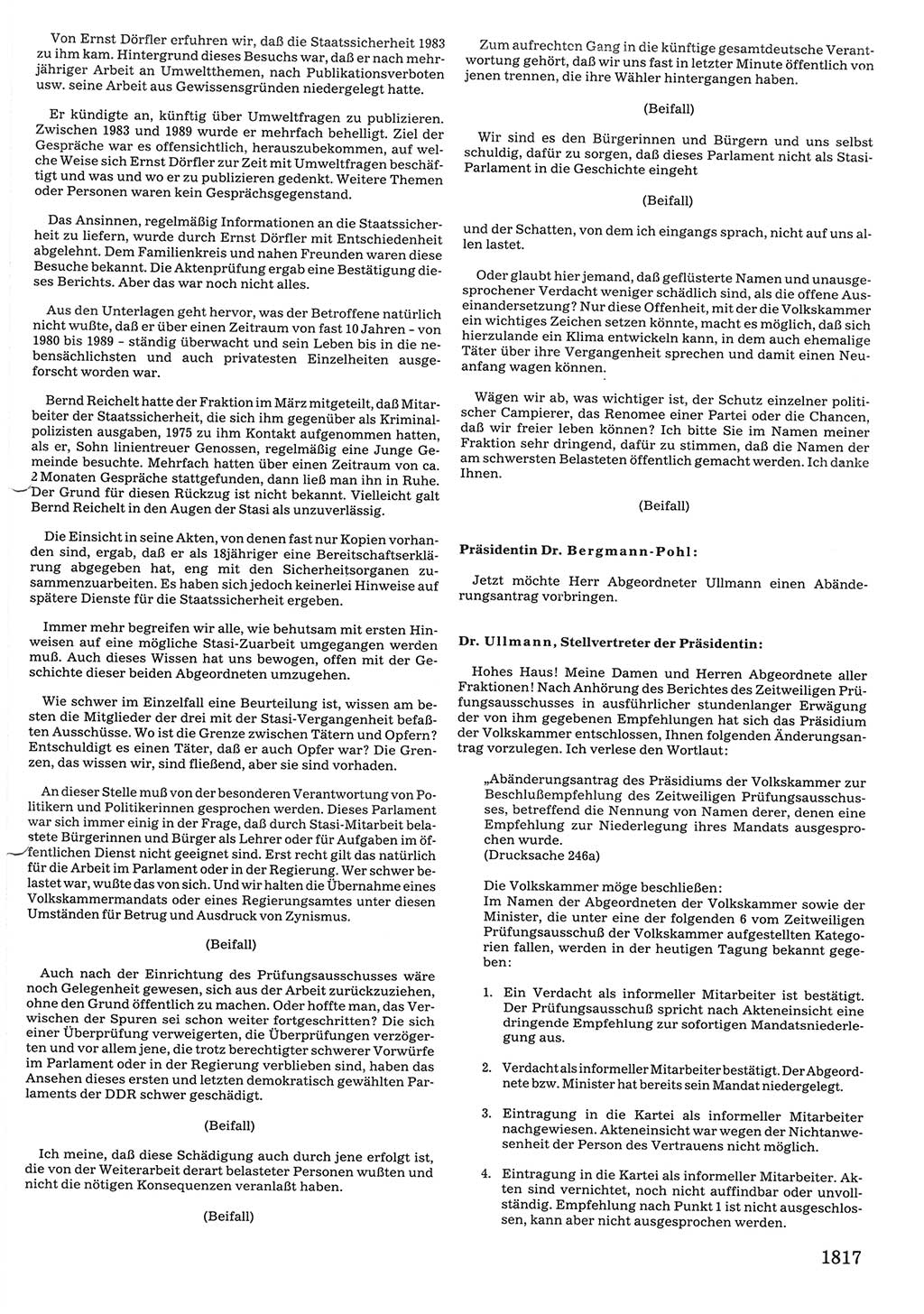 Tagungen der Volkskammer (VK) der Deutschen Demokratischen Republik (DDR), 10. Wahlperiode 1990, Seite 1817 (VK. DDR 10. WP. 1990, Prot. Tg. 1-38, 5.4.-2.10.1990, S. 1817)