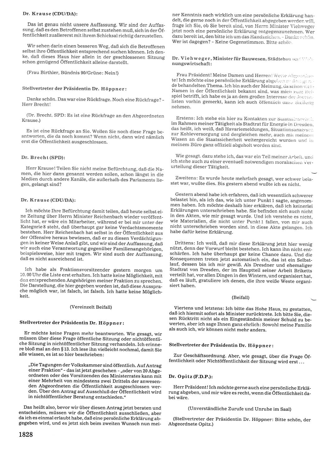 Tagungen der Volkskammer (VK) der Deutschen Demokratischen Republik (DDR), 10. Wahlperiode 1990, Seite 1828 (VK. DDR 10. WP. 1990, Prot. Tg. 1-38, 5.4.-2.10.1990, S. 1828)