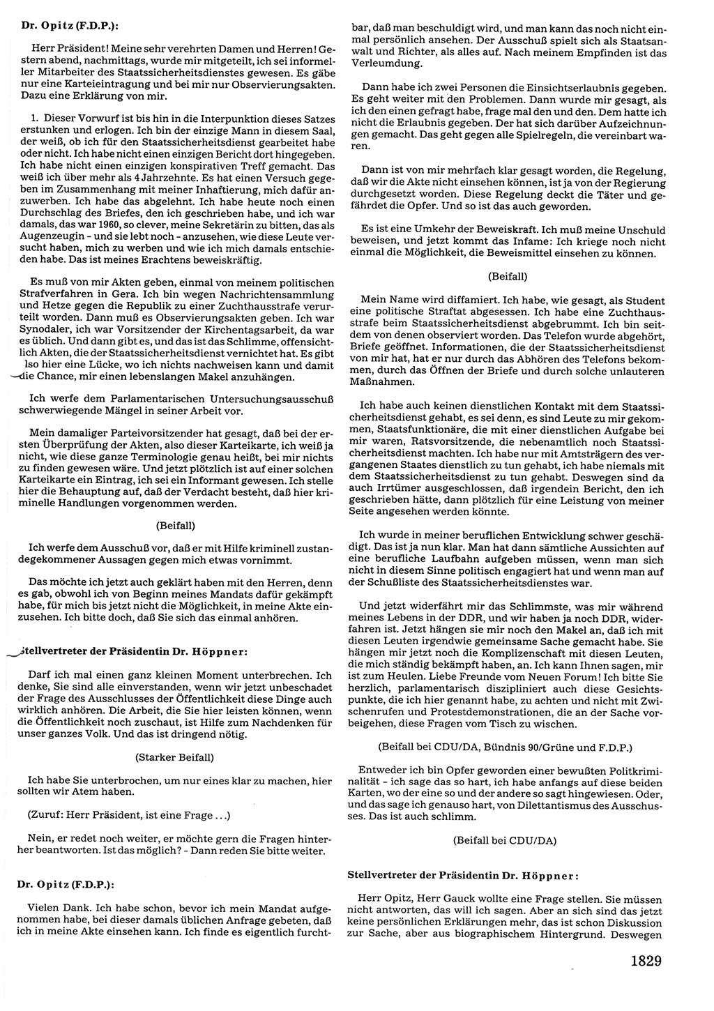 Tagungen der Volkskammer (VK) der Deutschen Demokratischen Republik (DDR), 10. Wahlperiode 1990, Seite 1829 (VK. DDR 10. WP. 1990, Prot. Tg. 1-38, 5.4.-2.10.1990, S. 1829)