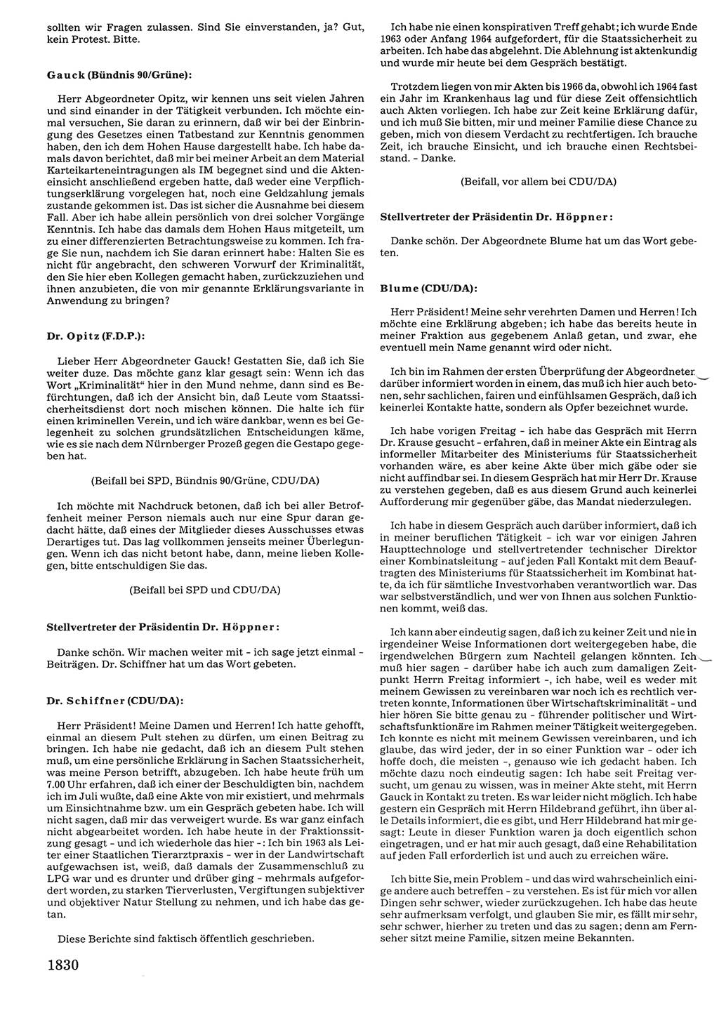 Tagungen der Volkskammer (VK) der Deutschen Demokratischen Republik (DDR), 10. Wahlperiode 1990, Seite 1830 (VK. DDR 10. WP. 1990, Prot. Tg. 1-38, 5.4.-2.10.1990, S. 1830)