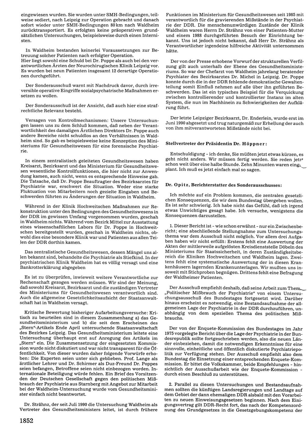 Tagungen der Volkskammer (VK) der Deutschen Demokratischen Republik (DDR), 10. Wahlperiode 1990, Seite 1852 (VK. DDR 10. WP. 1990, Prot. Tg. 1-38, 5.4.-2.10.1990, S. 1852)