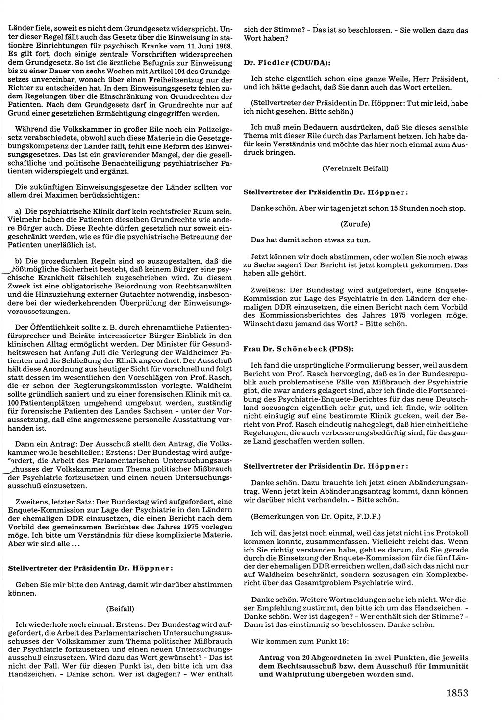 Tagungen der Volkskammer (VK) der Deutschen Demokratischen Republik (DDR), 10. Wahlperiode 1990, Seite 1853 (VK. DDR 10. WP. 1990, Prot. Tg. 1-38, 5.4.-2.10.1990, S. 1853)