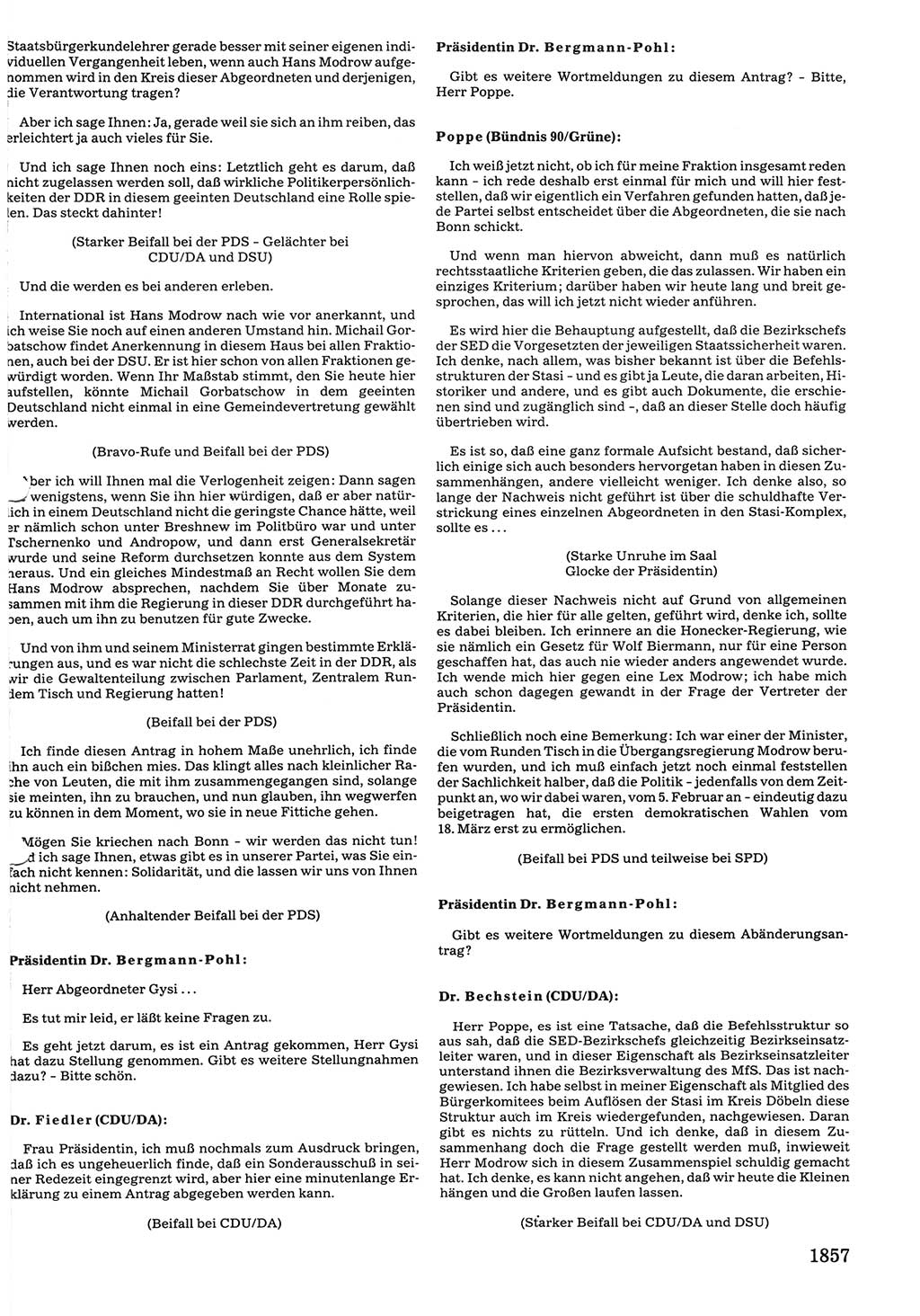 Tagungen der Volkskammer (VK) der Deutschen Demokratischen Republik (DDR), 10. Wahlperiode 1990, Seite 1857 (VK. DDR 10. WP. 1990, Prot. Tg. 1-38, 5.4.-2.10.1990, S. 1857)