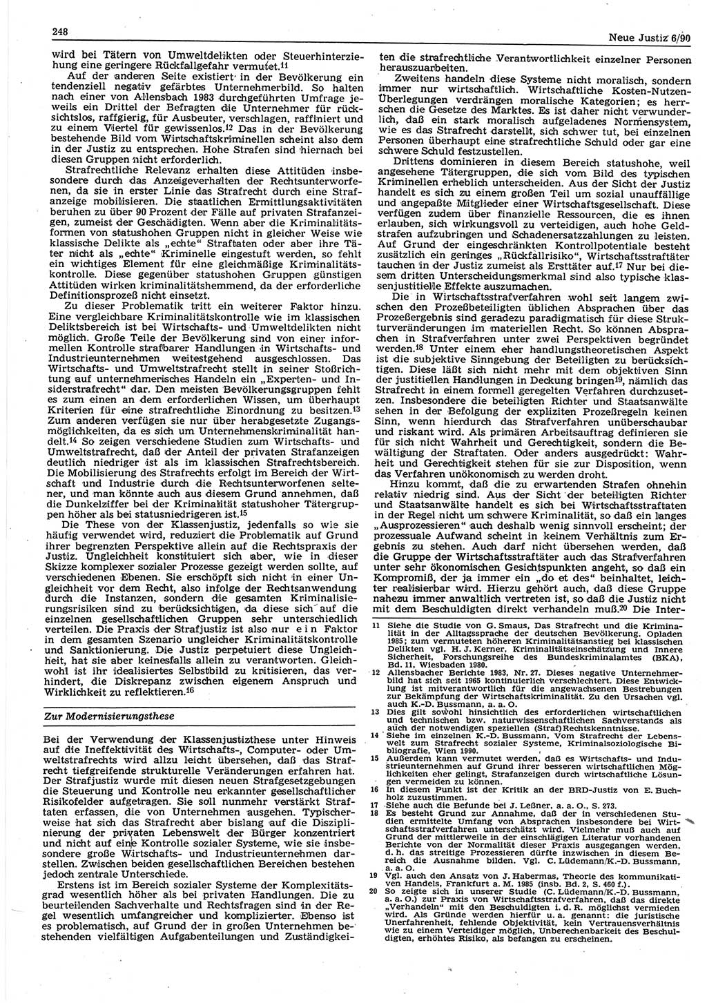 Neue Justiz (NJ), Zeitschrift für Rechtsetzung und Rechtsanwendung [Deutsche Demokratische Republik (DDR)], 44. Jahrgang 1990, Seite 248 (NJ DDR 1990, S. 248)