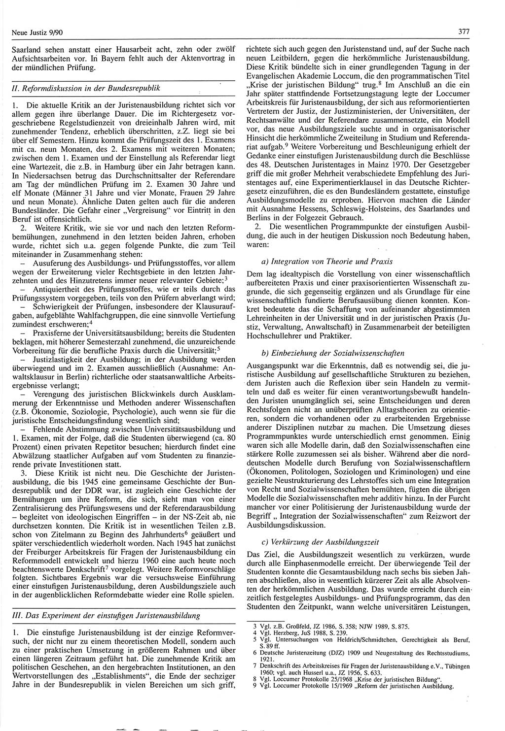Neue Justiz (NJ), Zeitschrift für Rechtsetzung und Rechtsanwendung [Deutsche Demokratische Republik (DDR)], 44. Jahrgang 1990, Seite 377 (NJ DDR 1990, S. 377)