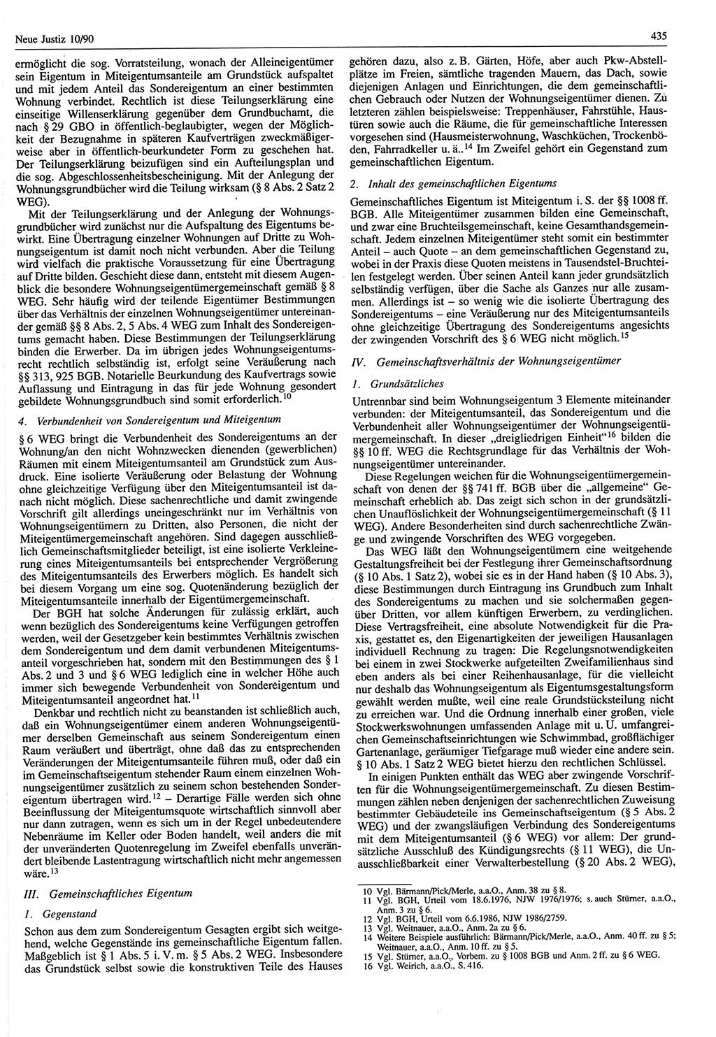 Neue Justiz (NJ), Zeitschrift für Rechtsetzung und Rechtsanwendung [Deutsche Demokratische Republik (DDR)], 44. Jahrgang 1990, Seite 435 (NJ DDR 1990, S. 435)