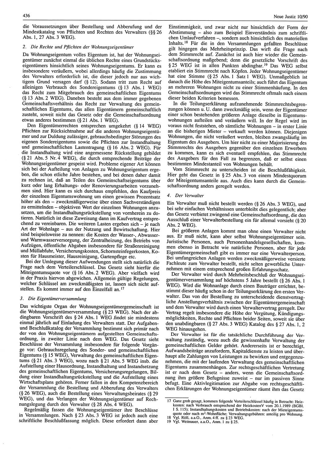 Neue Justiz (NJ), Zeitschrift für Rechtsetzung und Rechtsanwendung [Deutsche Demokratische Republik (DDR)], 44. Jahrgang 1990, Seite 436 (NJ DDR 1990, S. 436)