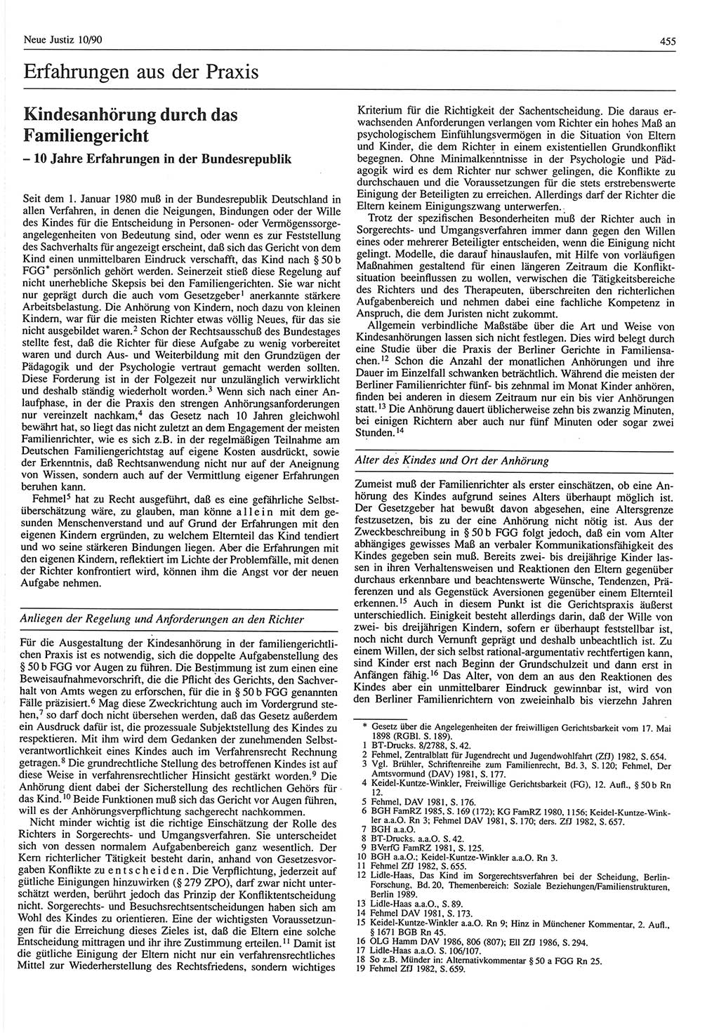 Neue Justiz (NJ), Zeitschrift für Rechtsetzung und Rechtsanwendung [Deutsche Demokratische Republik (DDR)], 44. Jahrgang 1990, Seite 455 (NJ DDR 1990, S. 455)