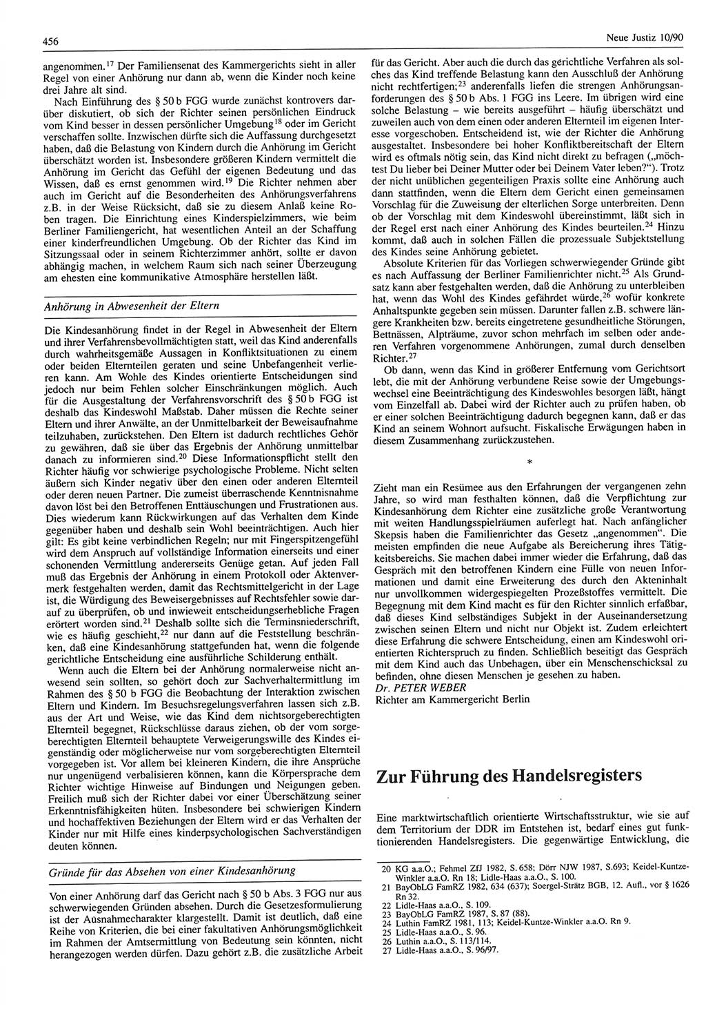 Neue Justiz (NJ), Zeitschrift für Rechtsetzung und Rechtsanwendung [Deutsche Demokratische Republik (DDR)], 44. Jahrgang 1990, Seite 456 (NJ DDR 1990, S. 456)