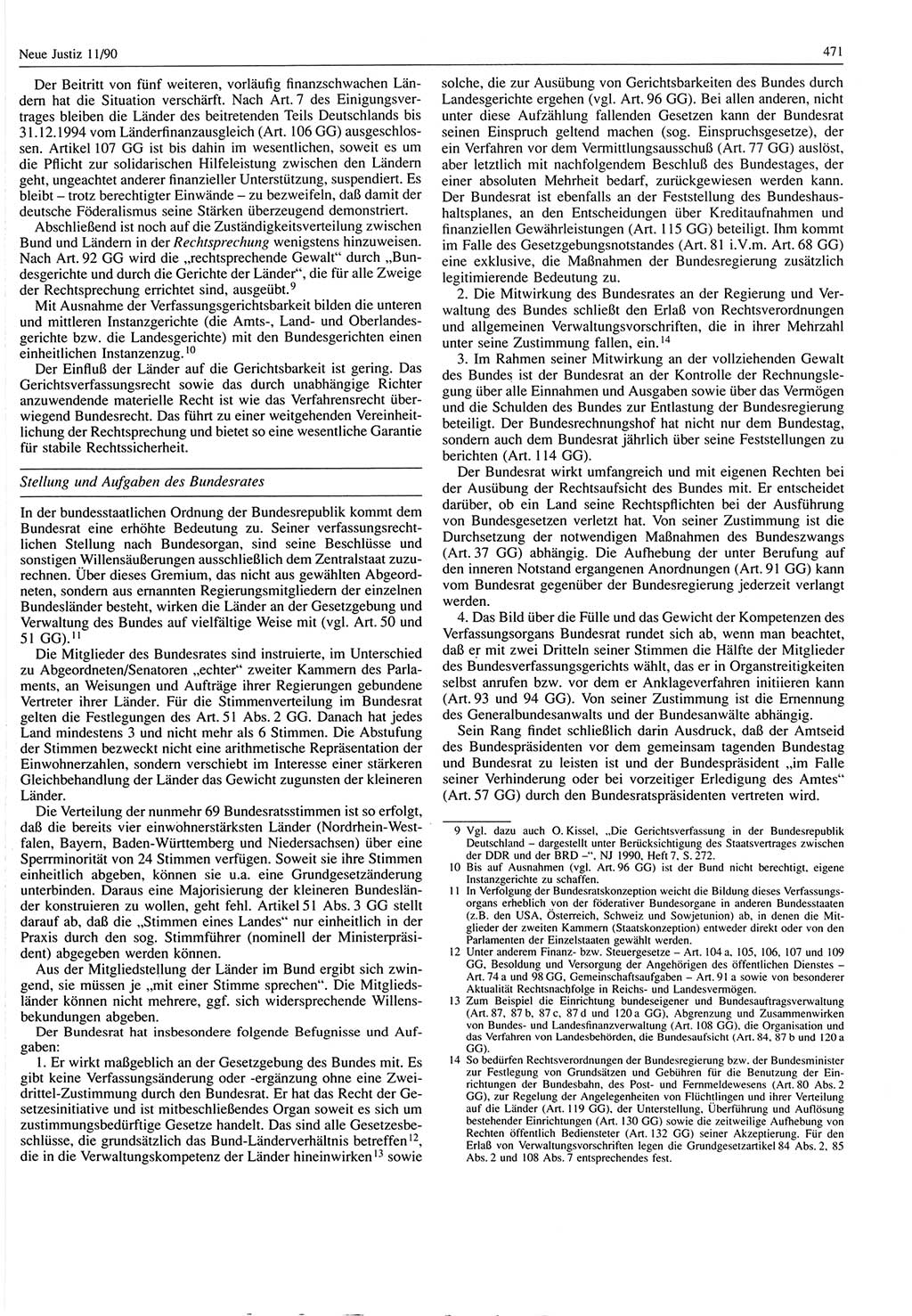 Neue Justiz (NJ), Zeitschrift für Rechtsetzung und Rechtsanwendung [Deutsche Demokratische Republik (DDR)], 44. Jahrgang 1990, Seite 471 (NJ DDR 1990, S. 471)