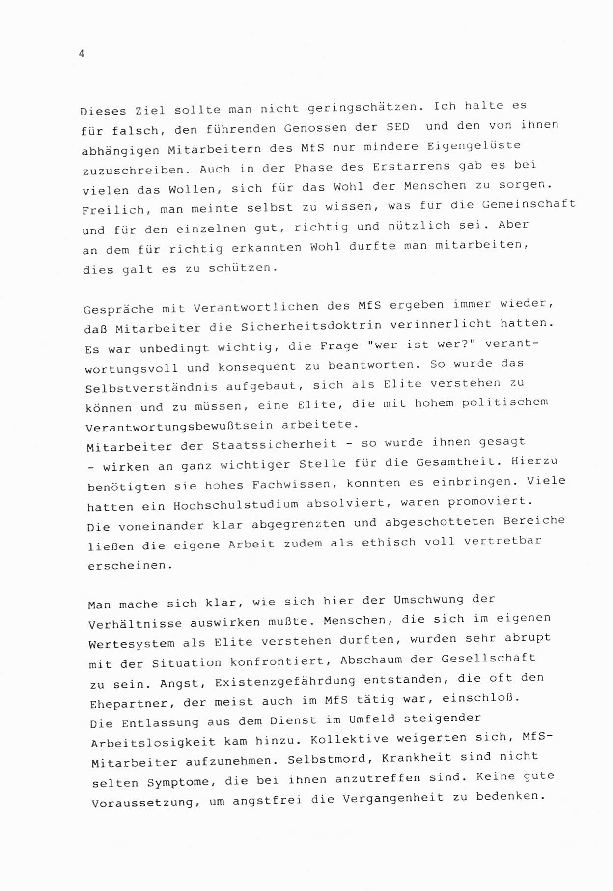 Zwie-Gespräch, Beiträge zur Bewältigung der Stasi-Vergangenheit [Deutsche Demokratische Republik (DDR)], Ausgabe Nr. 1, Berlin 1991, Seite 4 (Zwie-Gespr. Ausg. 1 1991, S. 4)