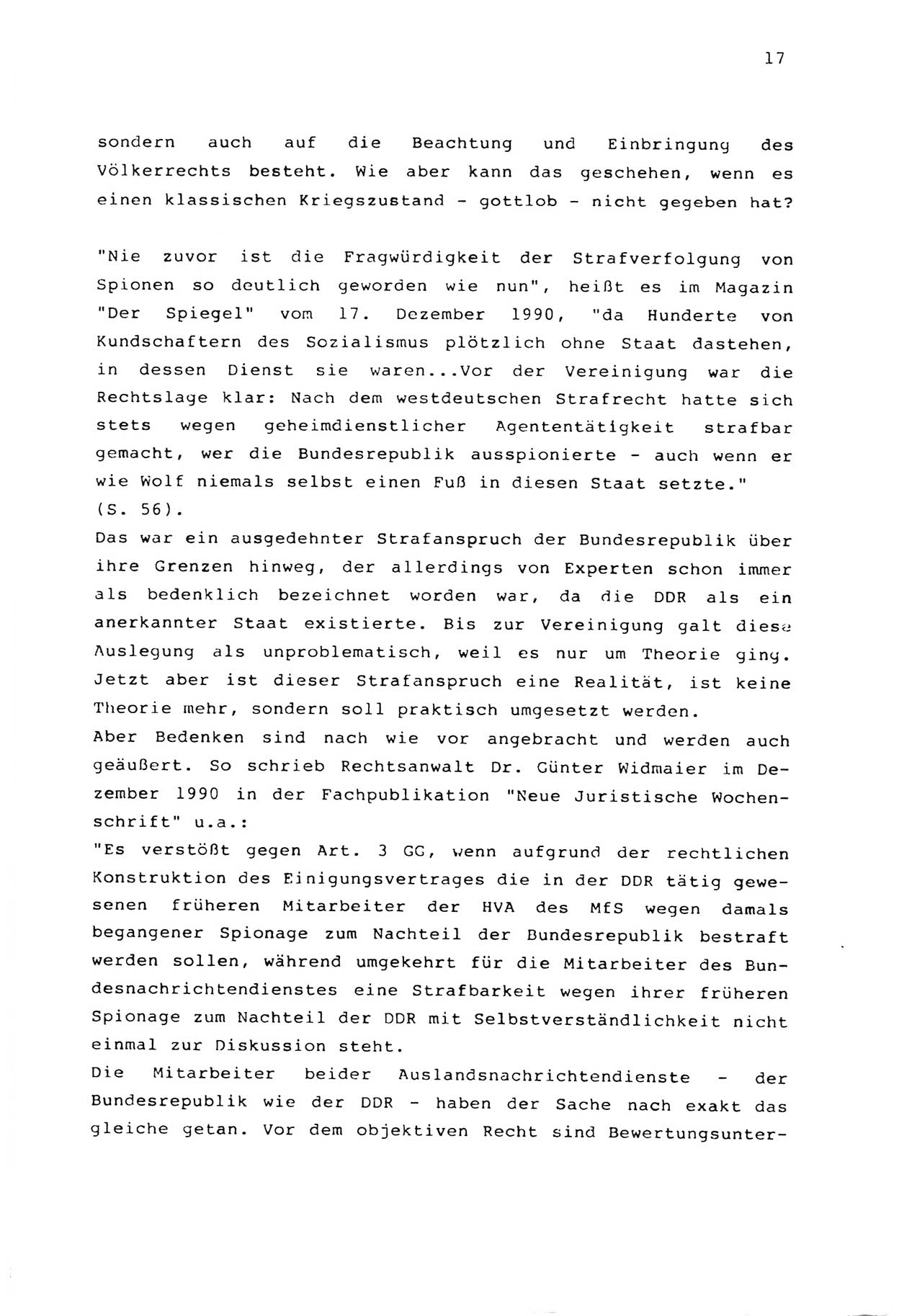 Zwie-Gespräch, Beiträge zur Aufarbeitung der Stasi-Vergangenheit [Deutsche Demokratische Republik (DDR)], Ausgabe Nr. 2, Berlin 1991, Seite 17 (Zwie-Gespr. Ausg. 2 1991, S. 17)