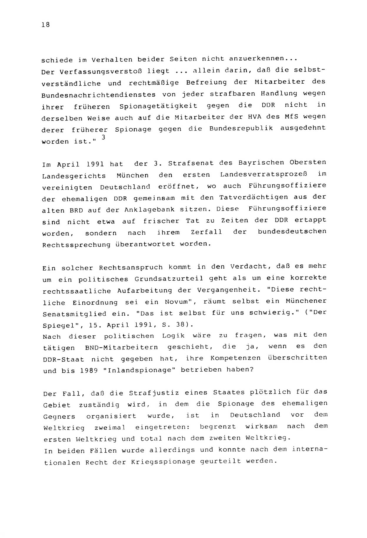 Zwie-Gespräch, Beiträge zur Aufarbeitung der Stasi-Vergangenheit [Deutsche Demokratische Republik (DDR)], Ausgabe Nr. 2, Berlin 1991, Seite 18 (Zwie-Gespr. Ausg. 2 1991, S. 18)