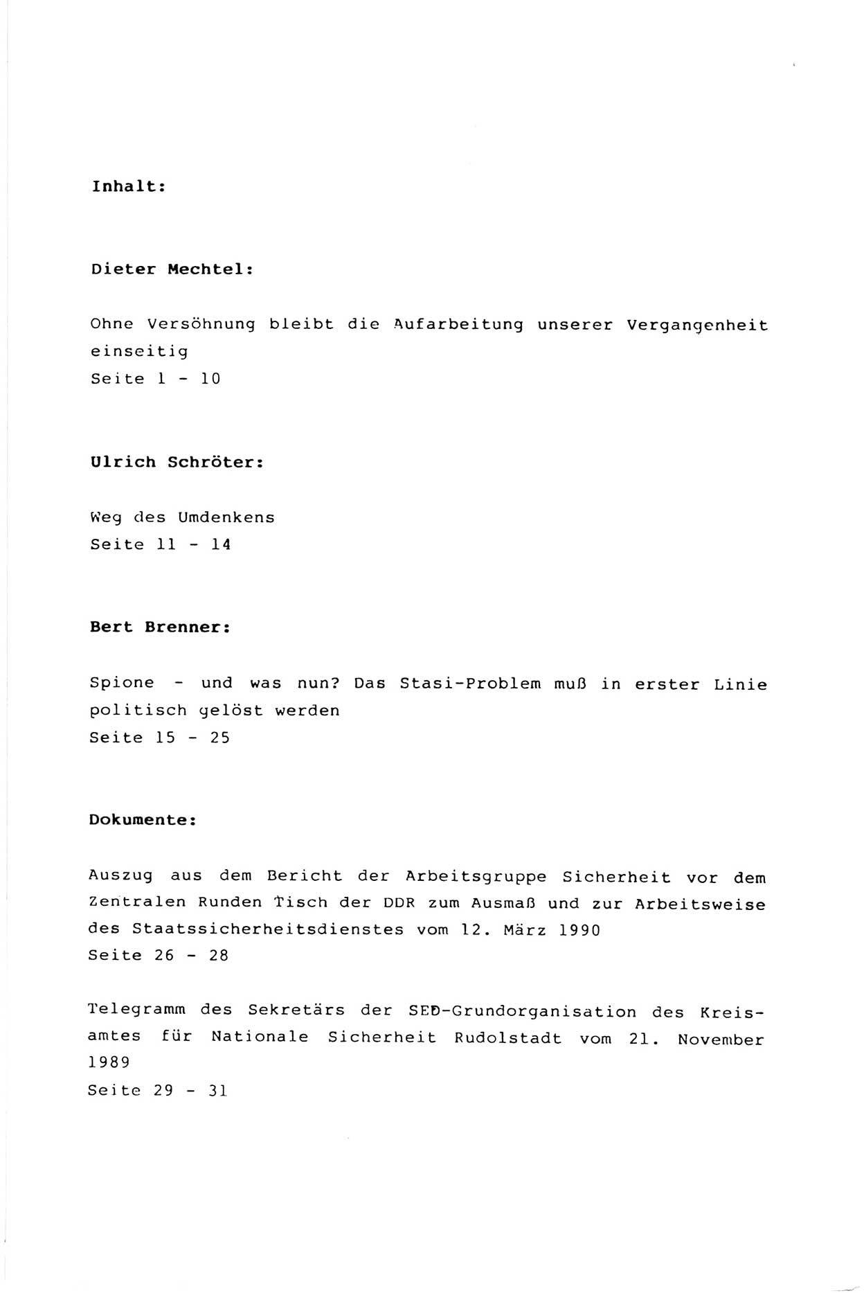 Zwie-Gespräch, Beiträge zur Aufarbeitung der Stasi-Vergangenheit [Deutsche Demokratische Republik (DDR)], Ausgabe Nr. 2, Berlin 1991, Seite 33 (Zwie-Gespr. Ausg. 2 1991, S. 33)