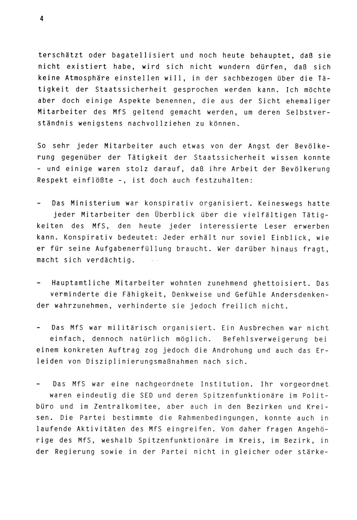 Zwie-Gespräch, Beiträge zur Aufarbeitung der Stasi-Vergangenheit [Deutsche Demokratische Republik (DDR)], Ausgabe Nr. 3, Berlin 1991, Seite 4 (Zwie-Gespr. Ausg. 3 1991, S. 4)