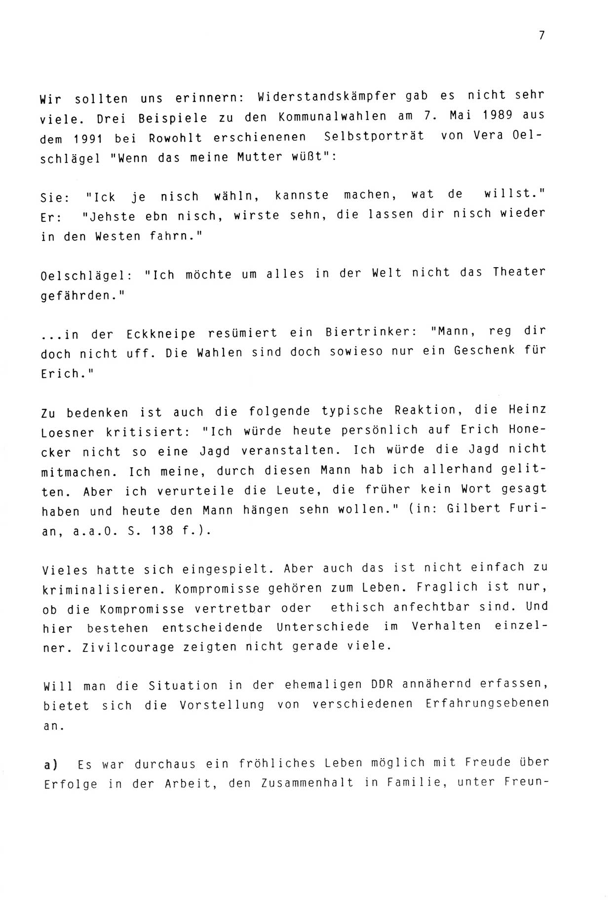 Zwie-Gespräch, Beiträge zur Aufarbeitung der Stasi-Vergangenheit [Deutsche Demokratische Republik (DDR)], Ausgabe Nr. 3, Berlin 1991, Seite 7 (Zwie-Gespr. Ausg. 3 1991, S. 7)