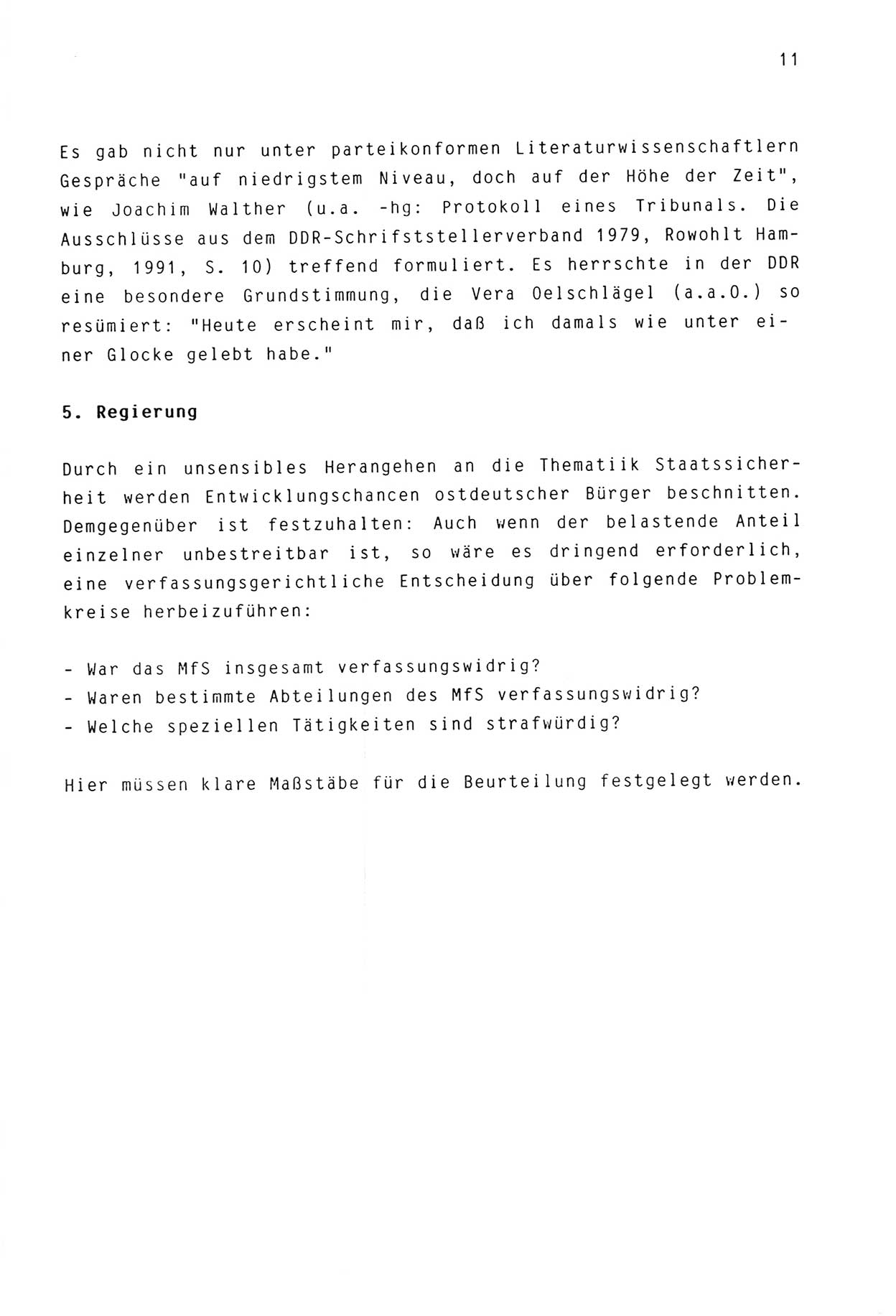 Zwie-Gespräch, Beiträge zur Aufarbeitung der Stasi-Vergangenheit [Deutsche Demokratische Republik (DDR)], Ausgabe Nr. 3, Berlin 1991, Seite 11 (Zwie-Gespr. Ausg. 3 1991, S. 11)