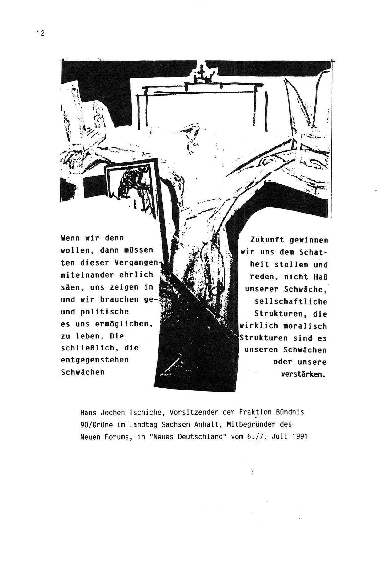 Zwie-Gespräch, Beiträge zur Aufarbeitung der Stasi-Vergangenheit [Deutsche Demokratische Republik (DDR)], Ausgabe Nr. 3, Berlin 1991, Seite 12 (Zwie-Gespr. Ausg. 3 1991, S. 12)