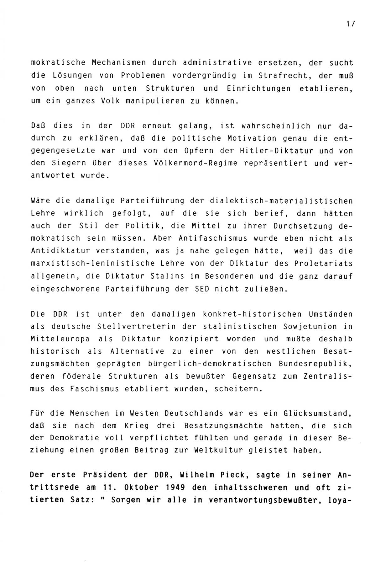 Zwie-Gespräch, Beiträge zur Aufarbeitung der Stasi-Vergangenheit [Deutsche Demokratische Republik (DDR)], Ausgabe Nr. 3, Berlin 1991, Seite 17 (Zwie-Gespr. Ausg. 3 1991, S. 17)