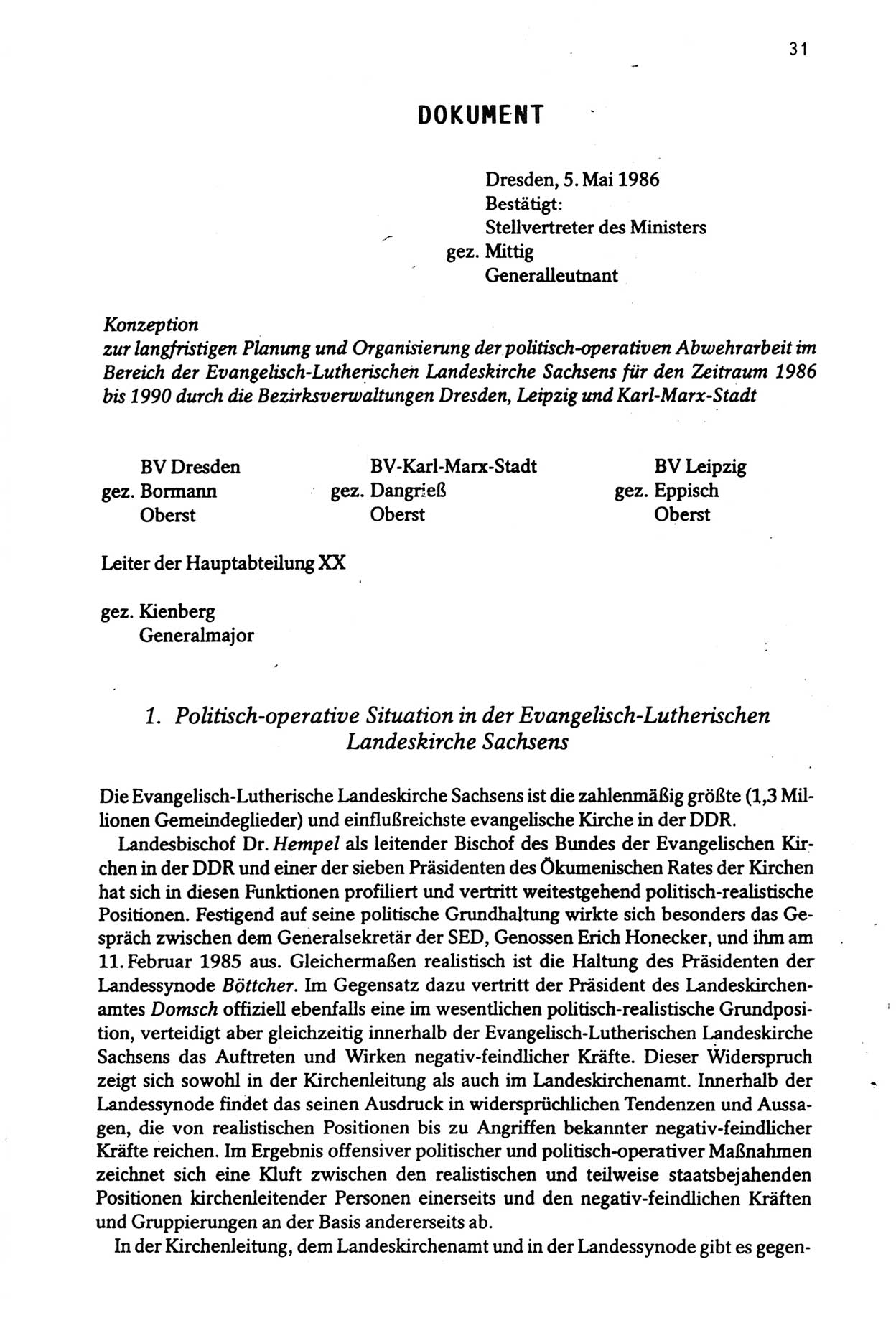 Zwie-Gespräch, Beiträge zur Aufarbeitung der Stasi-Vergangenheit [Deutsche Demokratische Republik (DDR)], Ausgabe Nr. 3, Berlin 1991, Seite 31 (Zwie-Gespr. Ausg. 3 1991, S. 31)