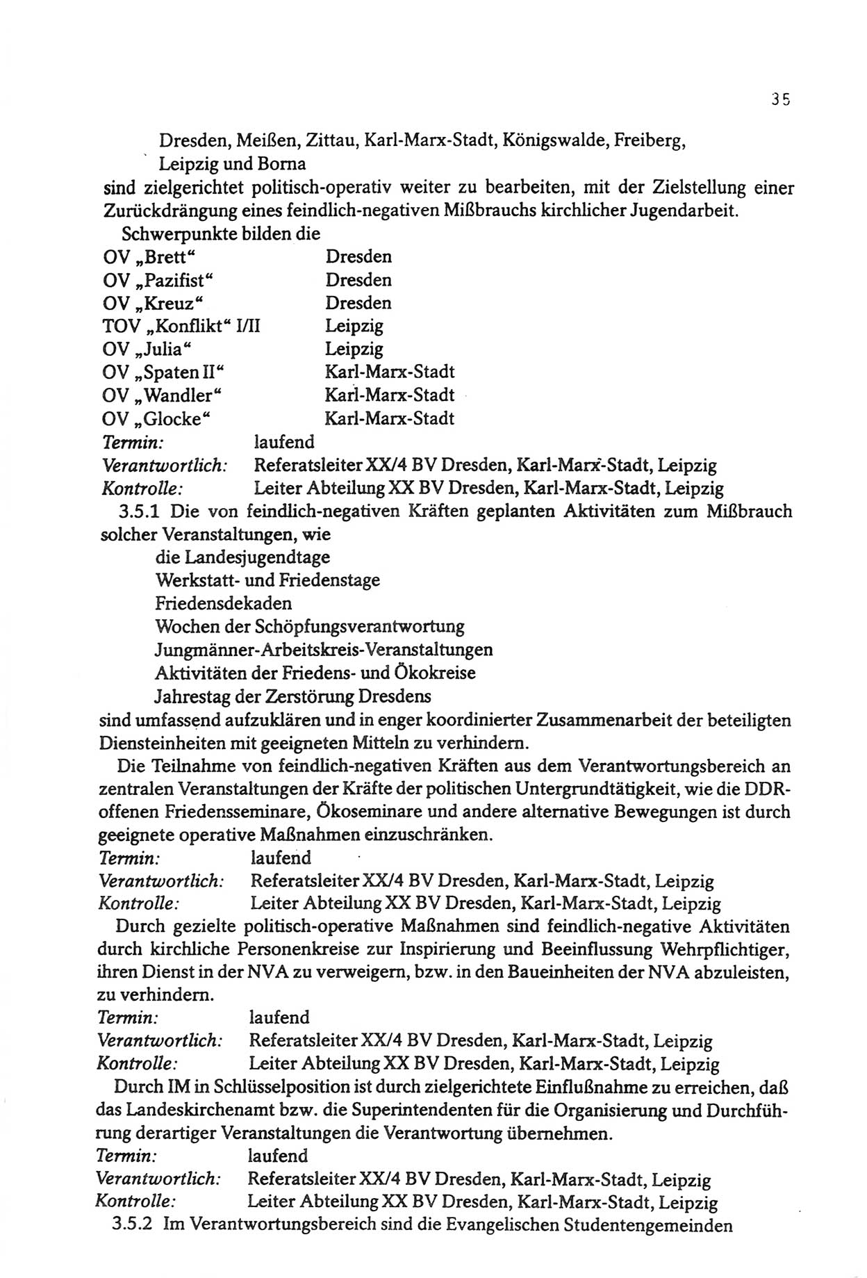 Zwie-Gespräch, Beiträge zur Aufarbeitung der Stasi-Vergangenheit [Deutsche Demokratische Republik (DDR)], Ausgabe Nr. 3, Berlin 1991, Seite 35 (Zwie-Gespr. Ausg. 3 1991, S. 35)