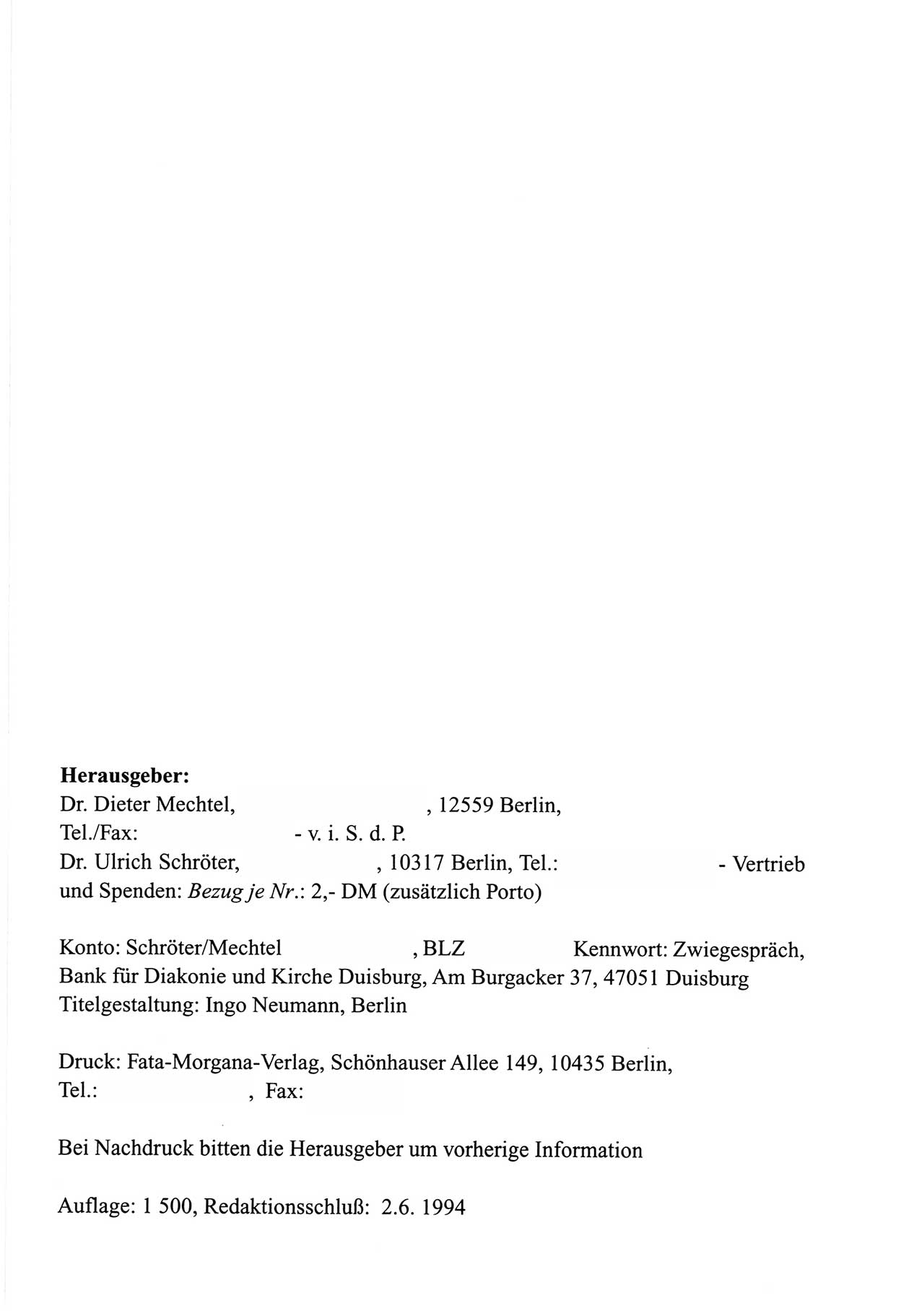 Zwie-Gespräch, Beiträge zum Umgang mit der Staatssicherheits-Vergangenheit [Deutsche Demokratische Republik (DDR)], Ausgabe Nr. 22, Berlin 1994, Seite 34 (Zwie-Gespr. Ausg. 22 1994, S. 34)