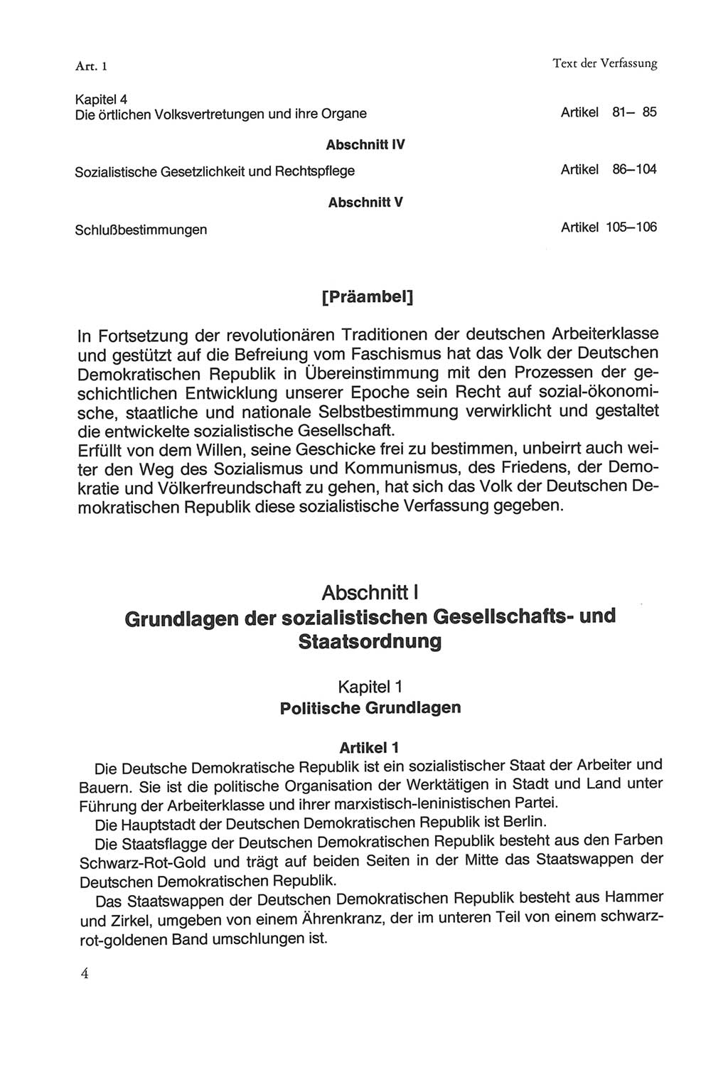 Die sozialistische Verfassung der Deutschen Demokratischen Republik (DDR), Kommentar mit einem Nachtrag 1997, Seite 4 (Soz. Verf. DDR Komm. Nachtr. 1997, S. 4)