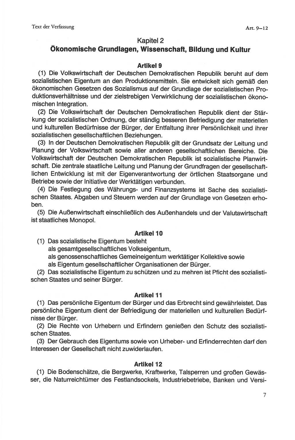 Die sozialistische Verfassung der Deutschen Demokratischen Republik (DDR), Kommentar mit einem Nachtrag 1997, Seite 7 (Soz. Verf. DDR Komm. Nachtr. 1997, S. 7)