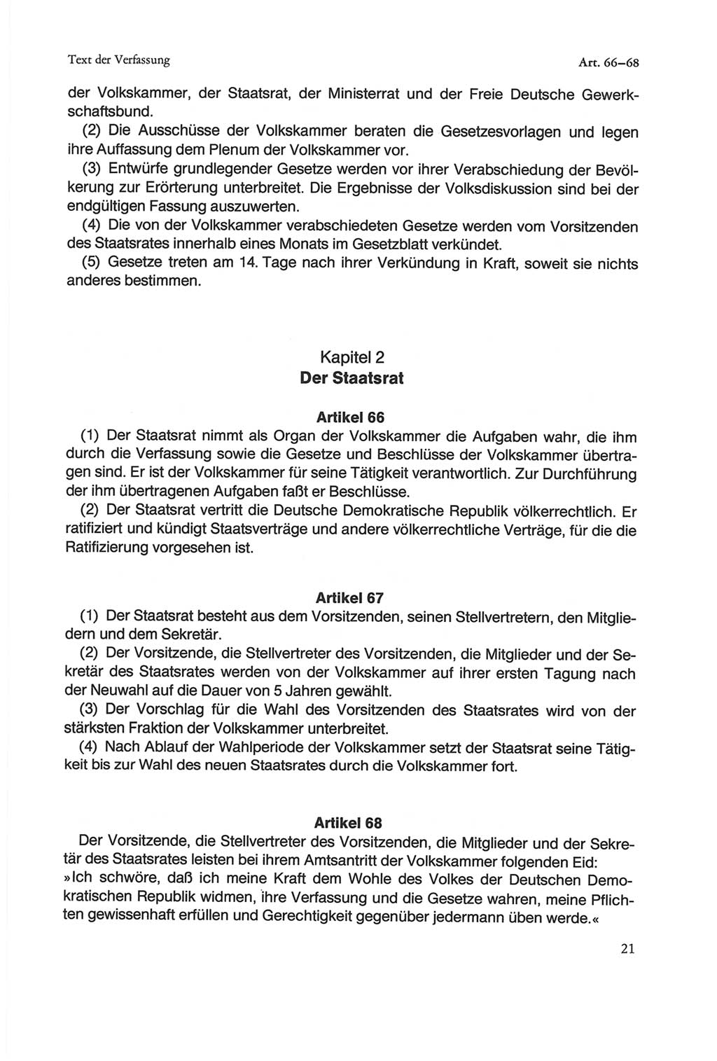 Die sozialistische Verfassung der Deutschen Demokratischen Republik (DDR), Kommentar mit einem Nachtrag 1997, Seite 21 (Soz. Verf. DDR Komm. Nachtr. 1997, S. 21)