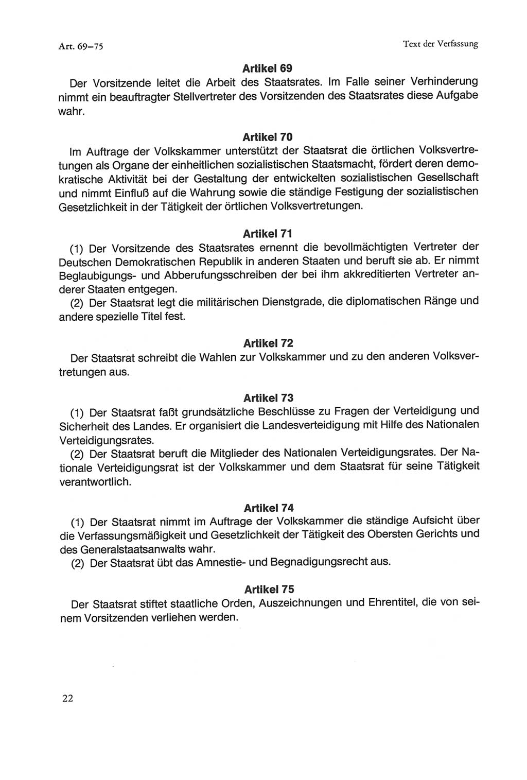 Die sozialistische Verfassung der Deutschen Demokratischen Republik (DDR), Kommentar mit einem Nachtrag 1997, Seite 22 (Soz. Verf. DDR Komm. Nachtr. 1997, S. 22)