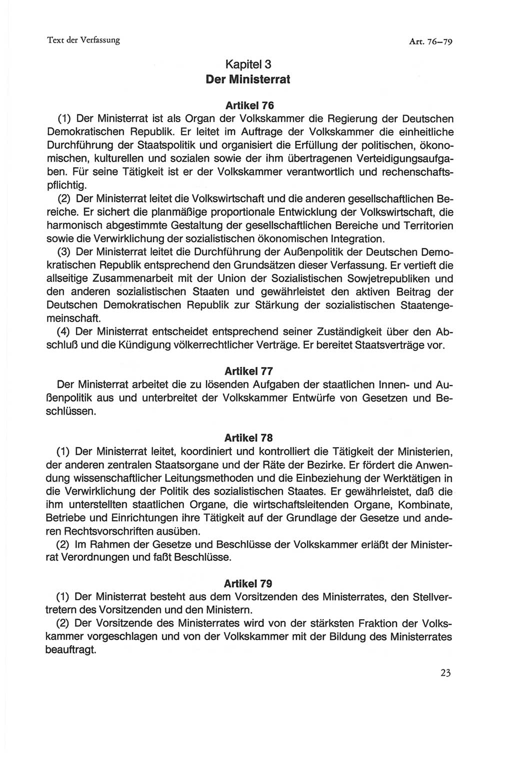 Die sozialistische Verfassung der Deutschen Demokratischen Republik (DDR), Kommentar mit einem Nachtrag 1997, Seite 23 (Soz. Verf. DDR Komm. Nachtr. 1997, S. 23)