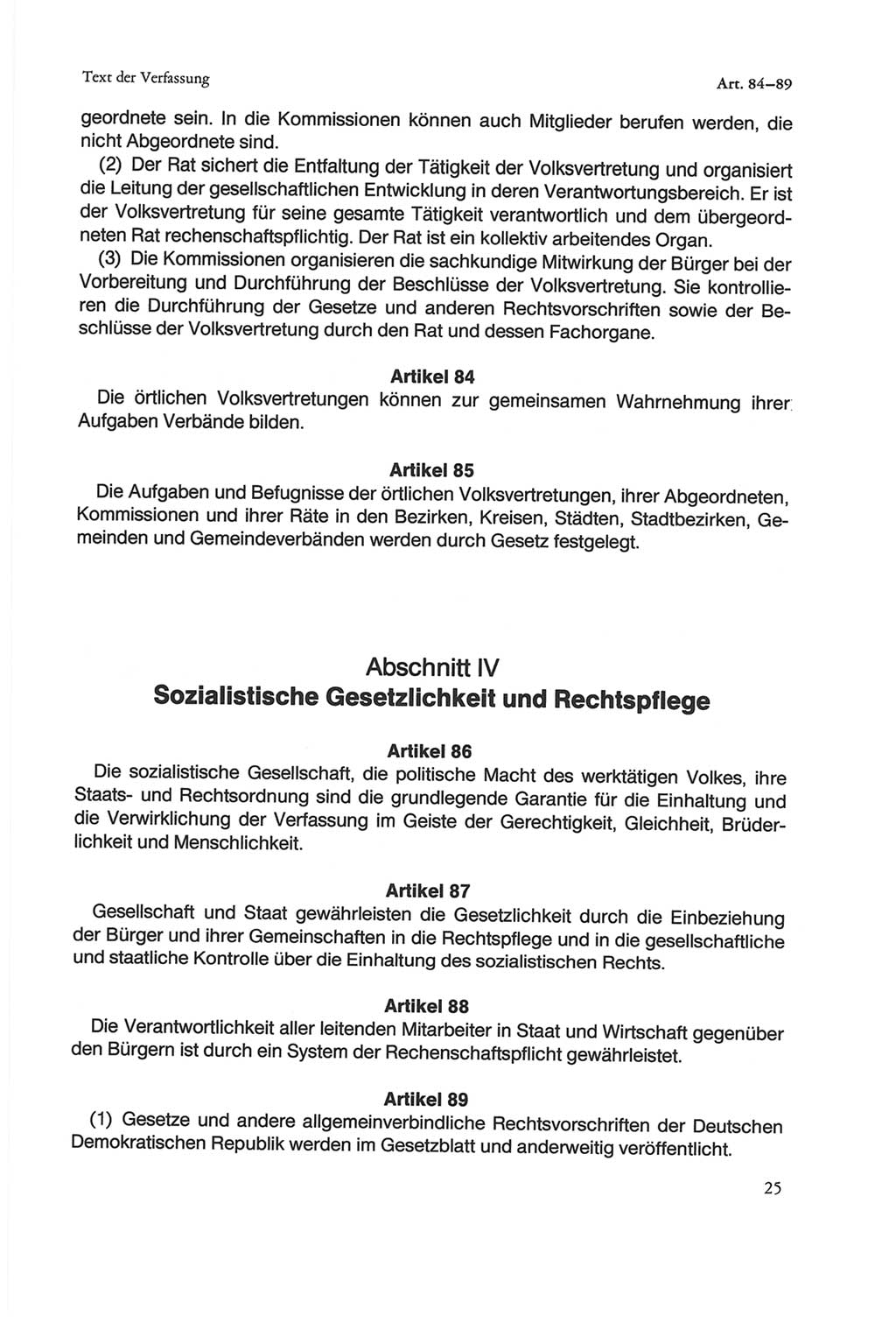 Die sozialistische Verfassung der Deutschen Demokratischen Republik (DDR), Kommentar mit einem Nachtrag 1997, Seite 25 (Soz. Verf. DDR Komm. Nachtr. 1997, S. 25)