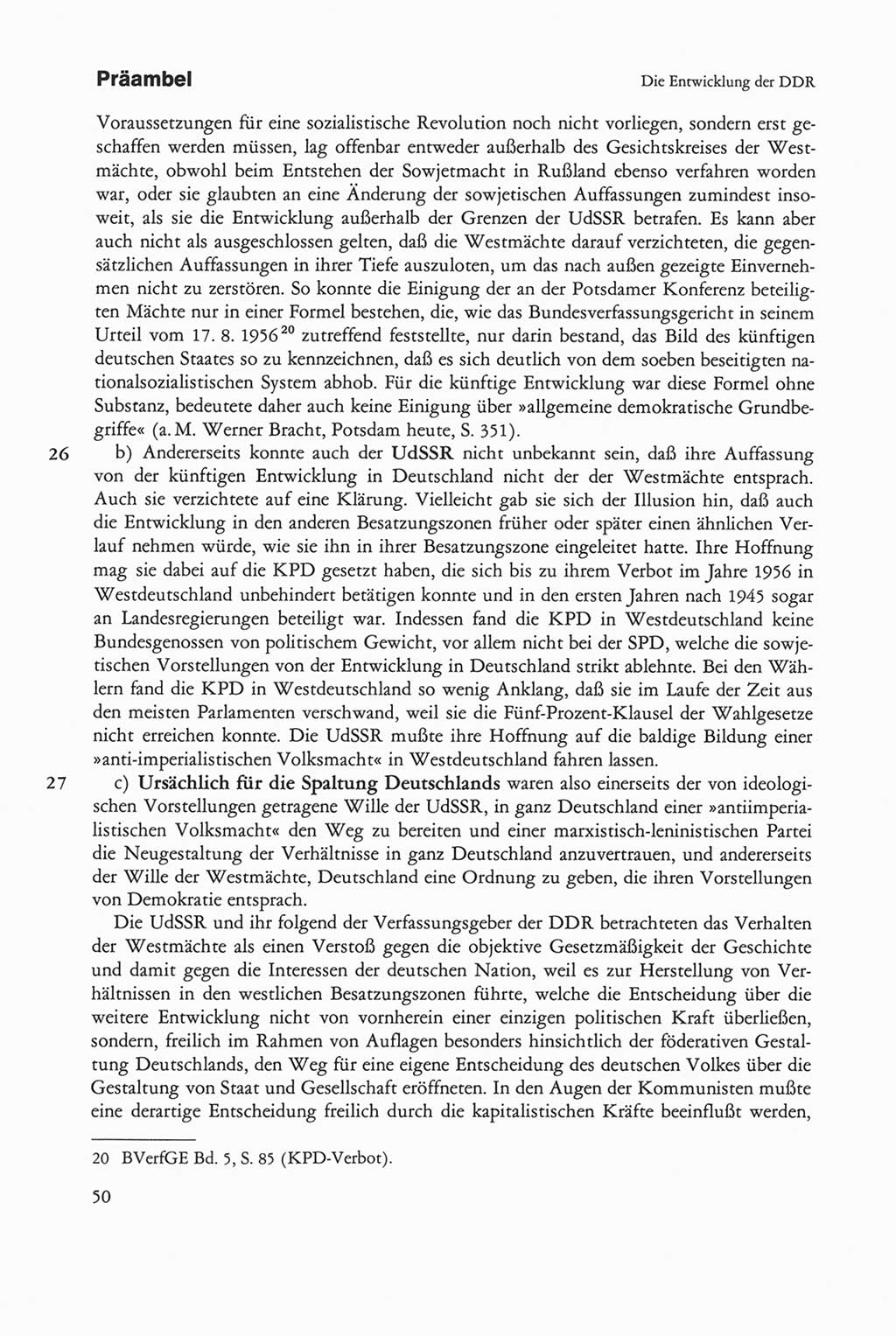 Die sozialistische Verfassung der Deutschen Demokratischen Republik (DDR), Kommentar mit einem Nachtrag 1997, Seite 50 (Soz. Verf. DDR Komm. Nachtr. 1997, S. 50)