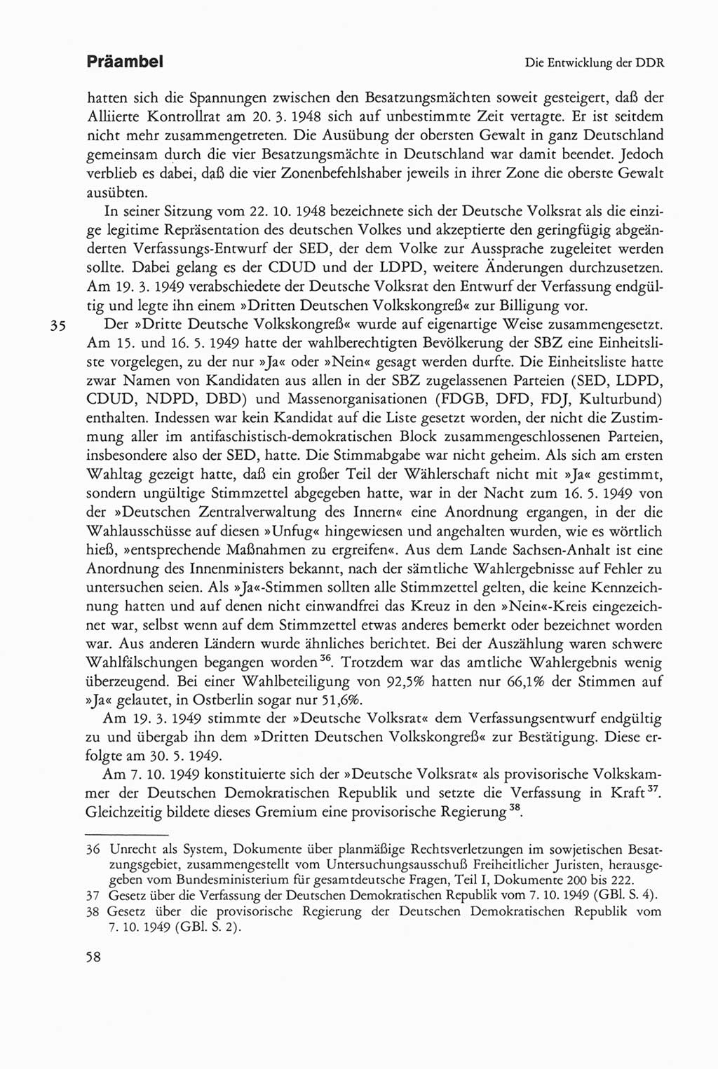 Die sozialistische Verfassung der Deutschen Demokratischen Republik (DDR), Kommentar mit einem Nachtrag 1997, Seite 58 (Soz. Verf. DDR Komm. Nachtr. 1997, S. 58)