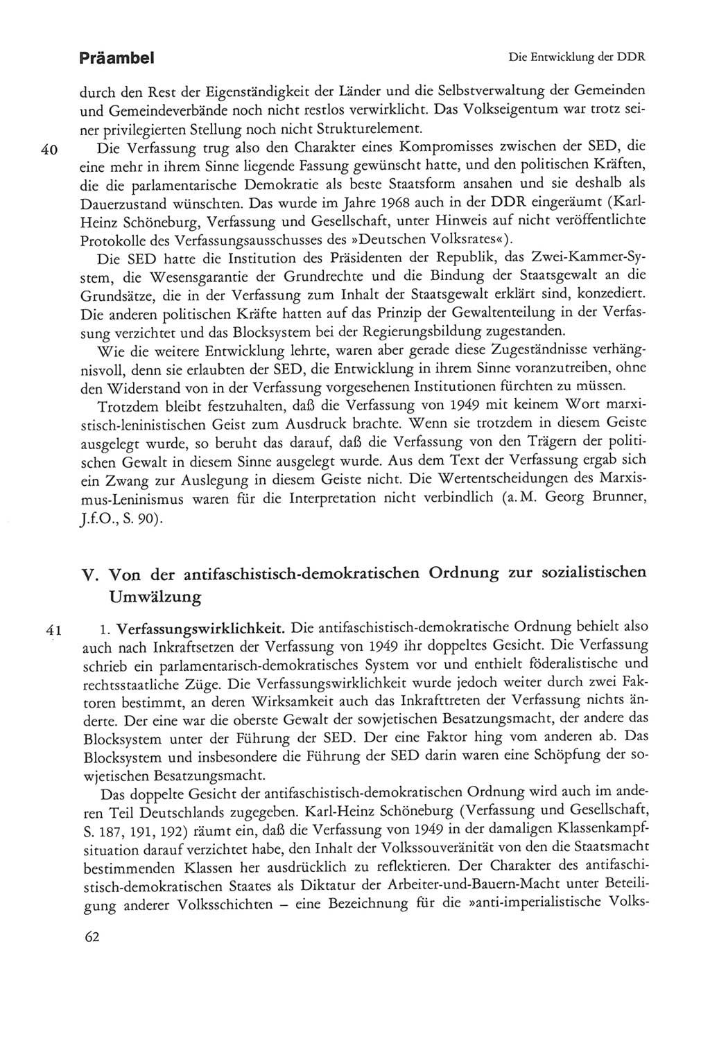 Die sozialistische Verfassung der Deutschen Demokratischen Republik (DDR), Kommentar mit einem Nachtrag 1997, Seite 62 (Soz. Verf. DDR Komm. Nachtr. 1997, S. 62)