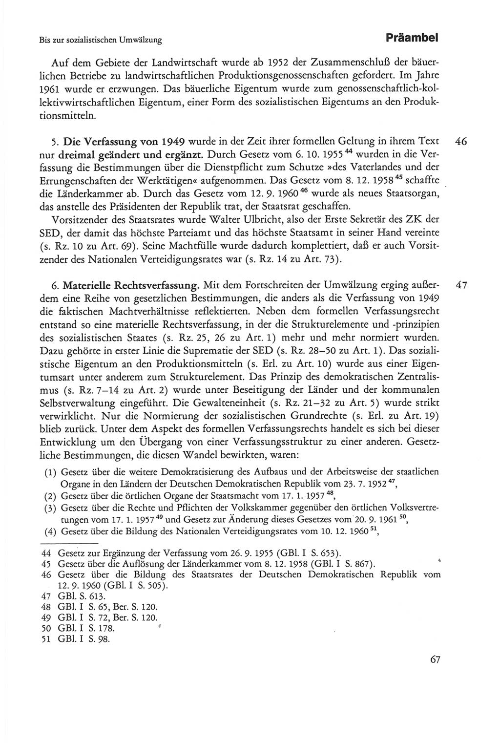 Die sozialistische Verfassung der Deutschen Demokratischen Republik (DDR), Kommentar mit einem Nachtrag 1997, Seite 67 (Soz. Verf. DDR Komm. Nachtr. 1997, S. 67)