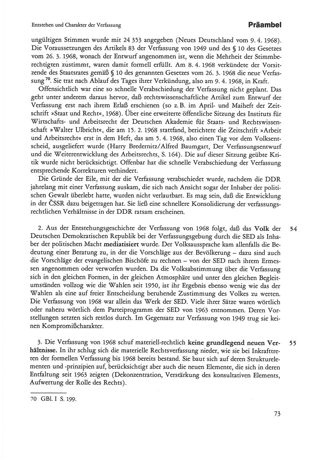 Die sozialistische Verfassung der Deutschen Demokratischen Republik (DDR), Kommentar mit einem Nachtrag 1997, Seite 73 (Soz. Verf. DDR Komm. Nachtr. 1997, S. 73)