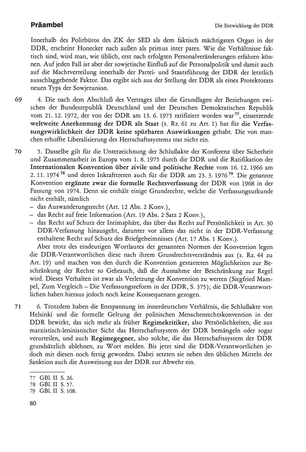 Die sozialistische Verfassung der Deutschen Demokratischen Republik (DDR), Kommentar mit einem Nachtrag 1997, Seite 80 (Soz. Verf. DDR Komm. Nachtr. 1997, S. 80)