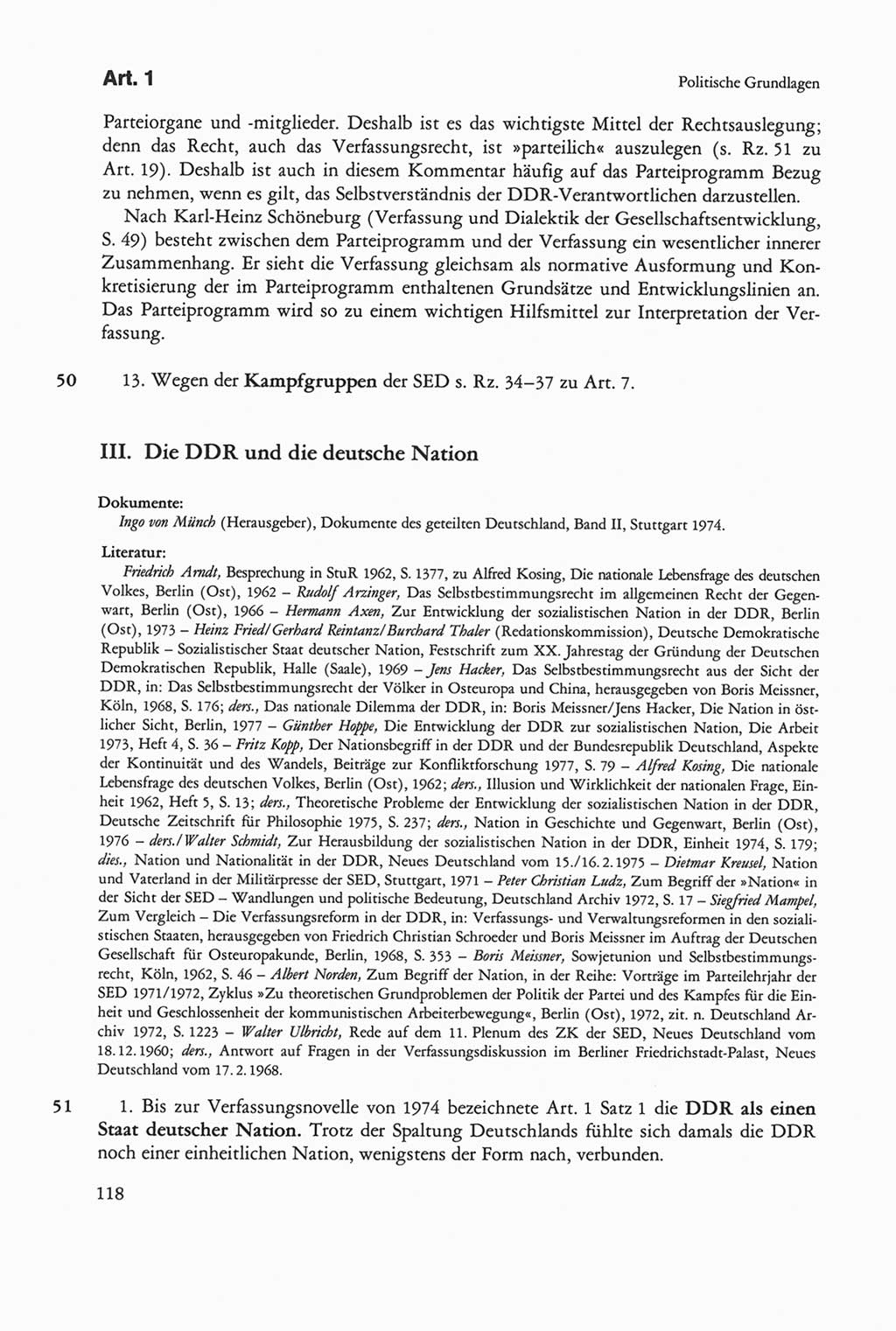 Die sozialistische Verfassung der Deutschen Demokratischen Republik (DDR), Kommentar mit einem Nachtrag 1997, Seite 118 (Soz. Verf. DDR Komm. Nachtr. 1997, S. 118)