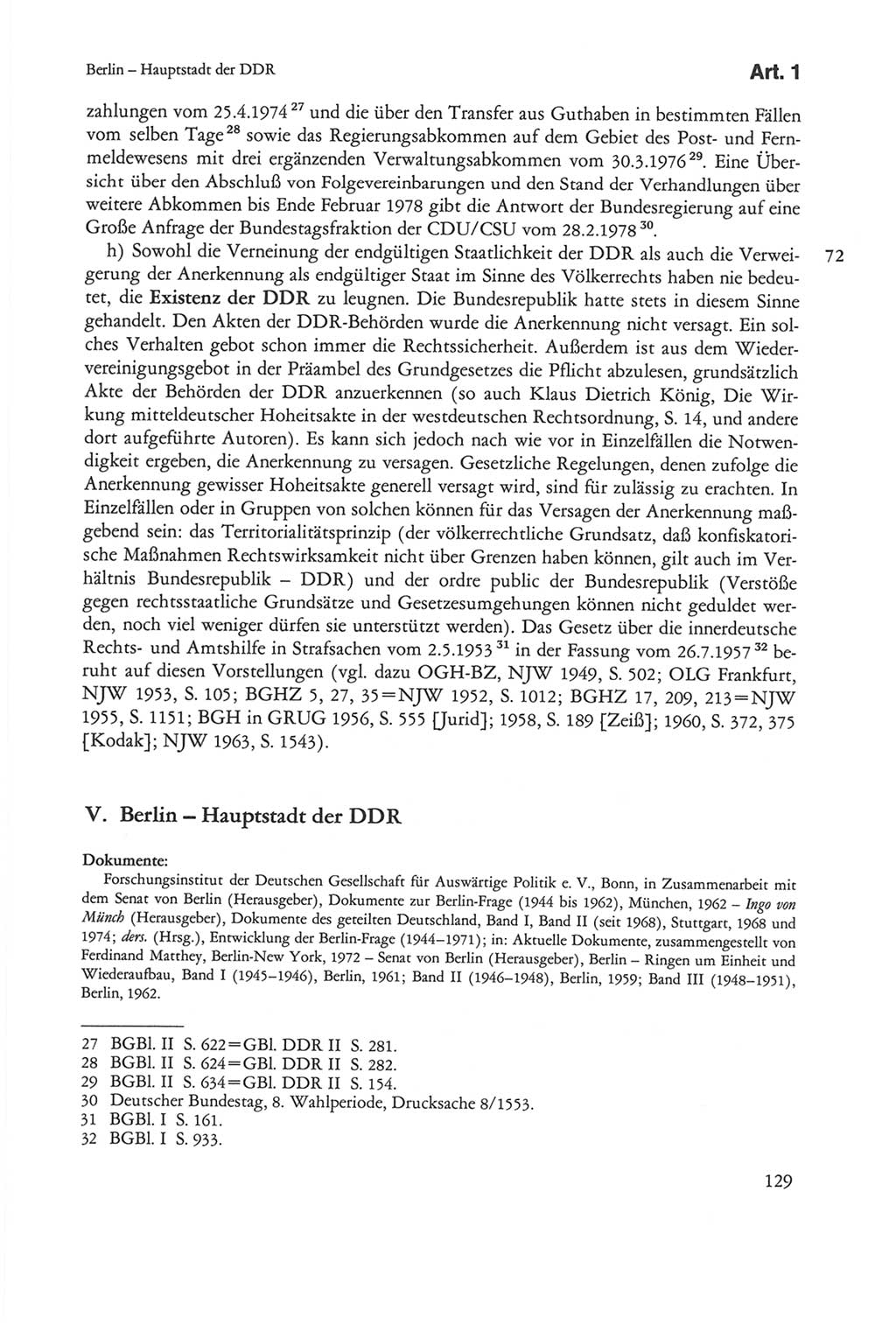 Die sozialistische Verfassung der Deutschen Demokratischen Republik (DDR), Kommentar mit einem Nachtrag 1997, Seite 129 (Soz. Verf. DDR Komm. Nachtr. 1997, S. 129)