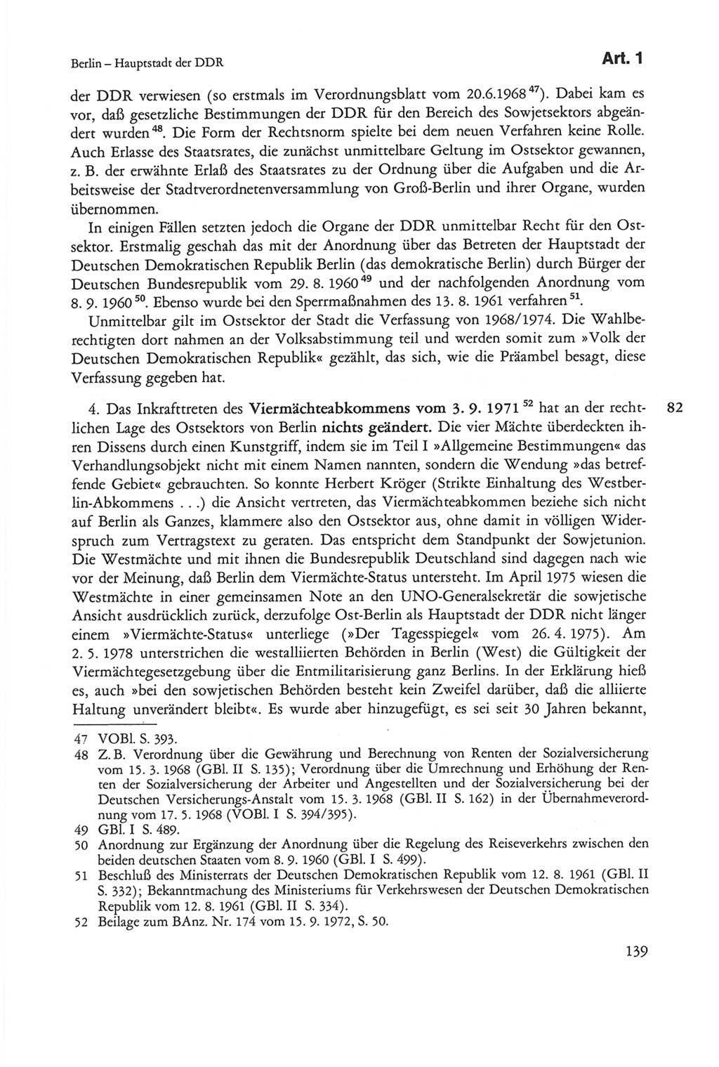 Die sozialistische Verfassung der Deutschen Demokratischen Republik (DDR), Kommentar mit einem Nachtrag 1997, Seite 139 (Soz. Verf. DDR Komm. Nachtr. 1997, S. 139)