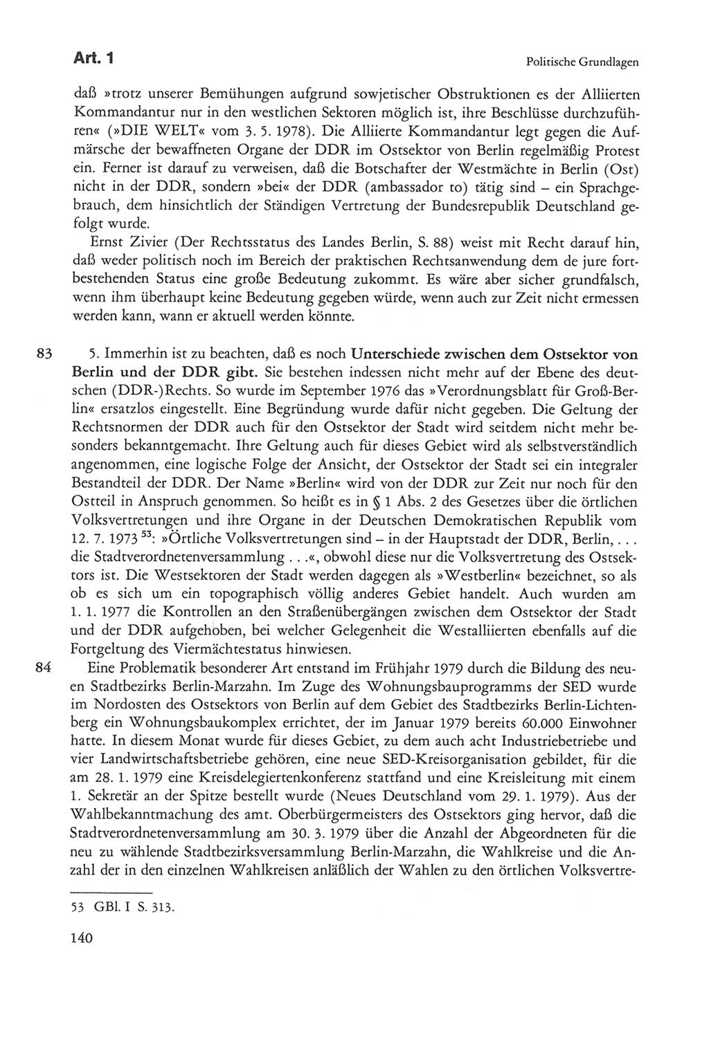 Die sozialistische Verfassung der Deutschen Demokratischen Republik (DDR), Kommentar mit einem Nachtrag 1997, Seite 140 (Soz. Verf. DDR Komm. Nachtr. 1997, S. 140)