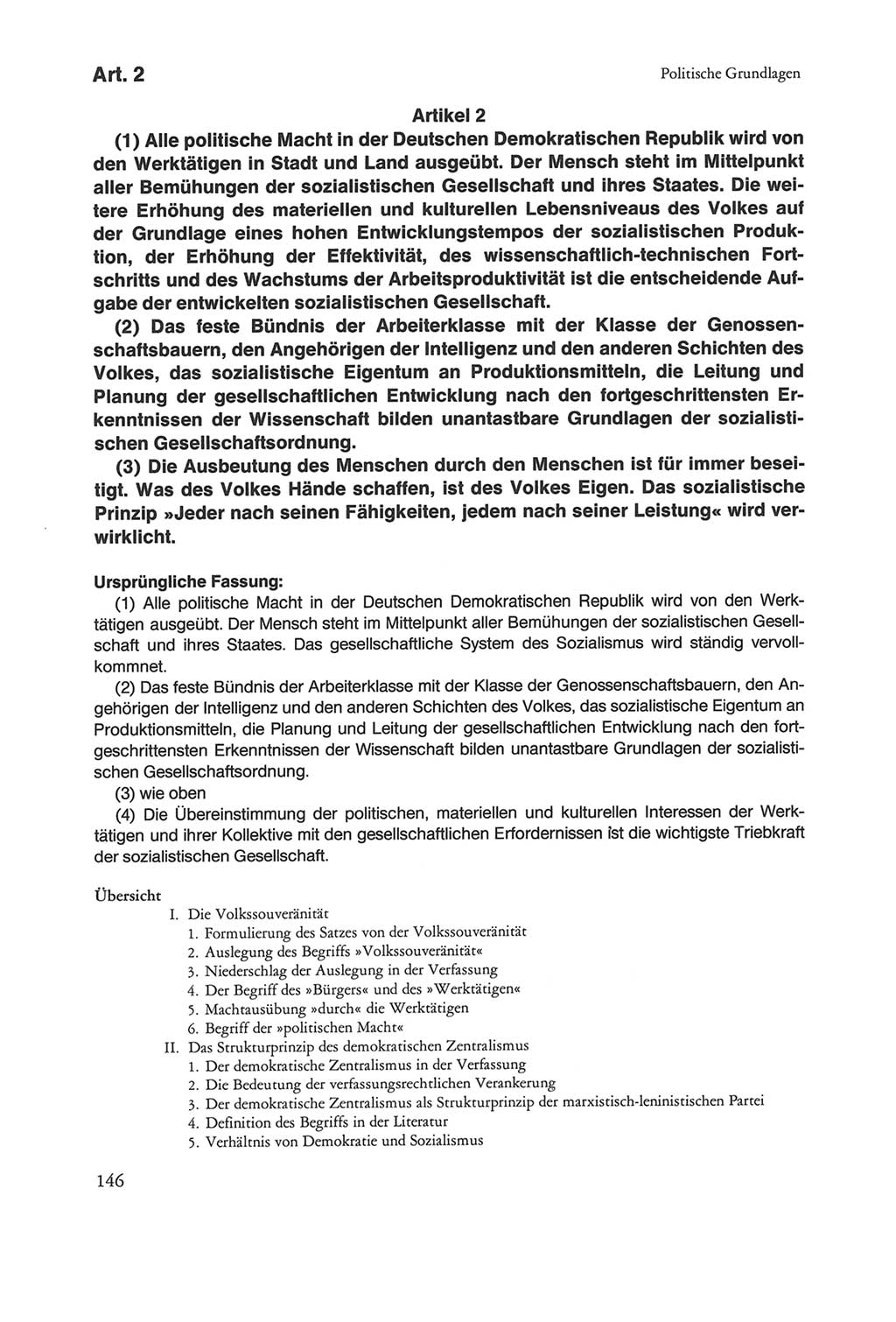 Die sozialistische Verfassung der Deutschen Demokratischen Republik (DDR), Kommentar mit einem Nachtrag 1997, Seite 146 (Soz. Verf. DDR Komm. Nachtr. 1997, S. 146)