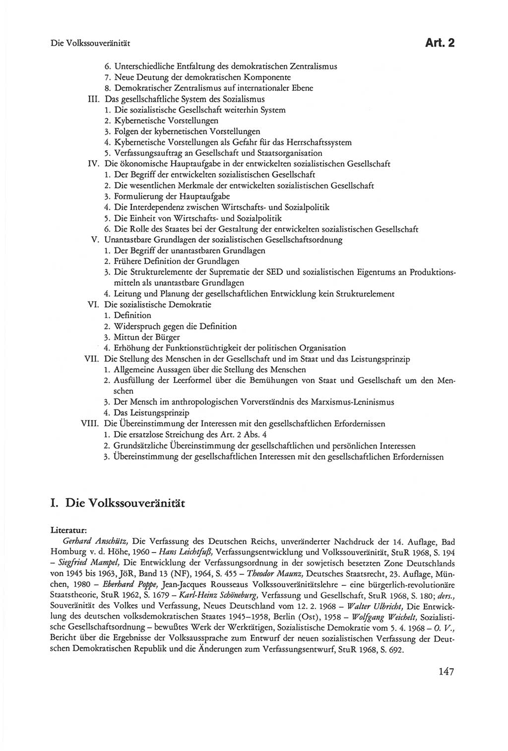 Die sozialistische Verfassung der Deutschen Demokratischen Republik (DDR), Kommentar mit einem Nachtrag 1997, Seite 147 (Soz. Verf. DDR Komm. Nachtr. 1997, S. 147)