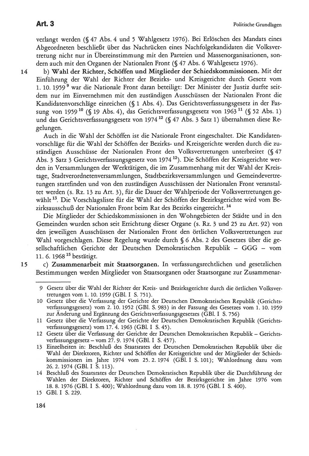 Die sozialistische Verfassung der Deutschen Demokratischen Republik (DDR), Kommentar mit einem Nachtrag 1997, Seite 184 (Soz. Verf. DDR Komm. Nachtr. 1997, S. 184)