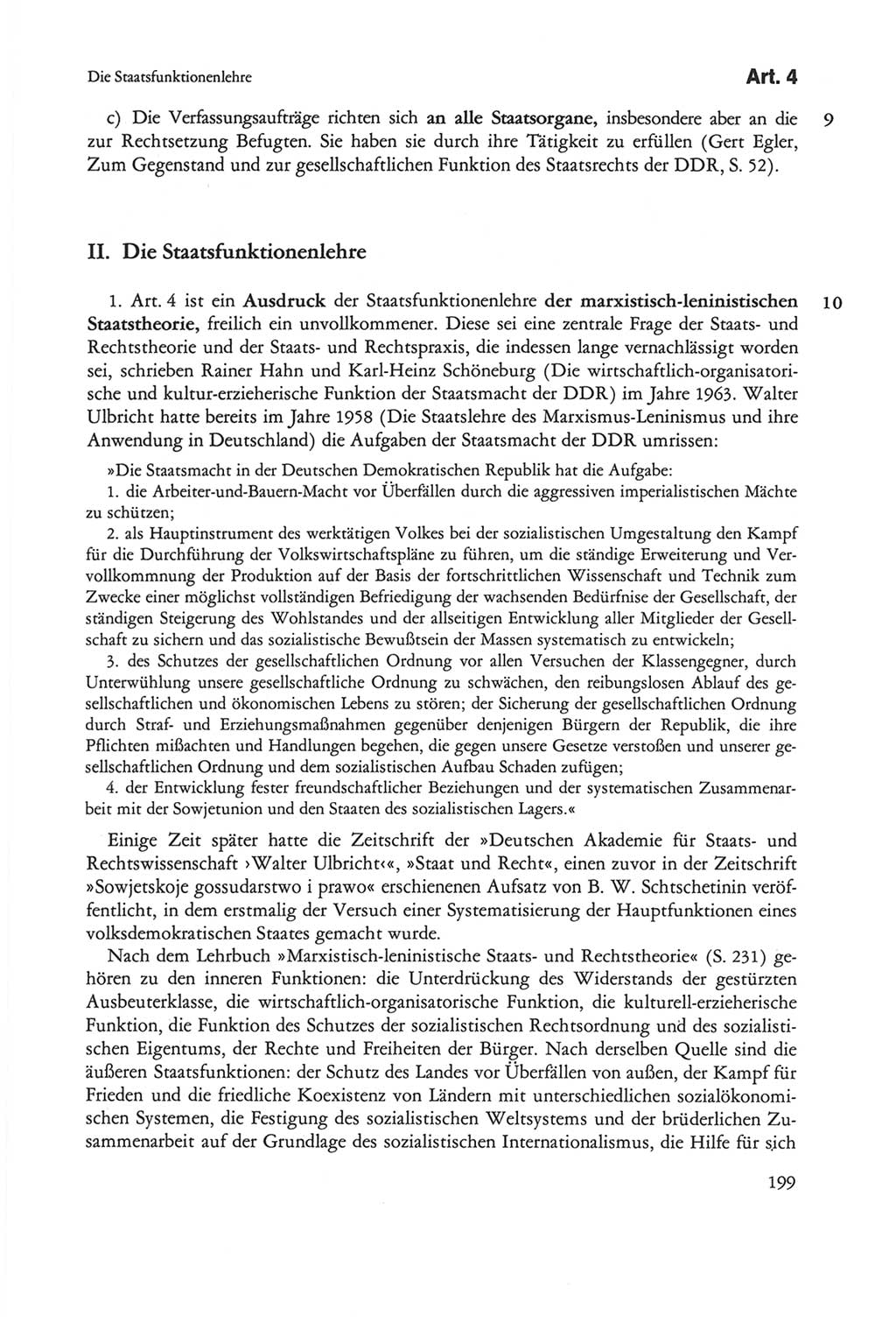 Die sozialistische Verfassung der Deutschen Demokratischen Republik (DDR), Kommentar mit einem Nachtrag 1997, Seite 199 (Soz. Verf. DDR Komm. Nachtr. 1997, S. 199)