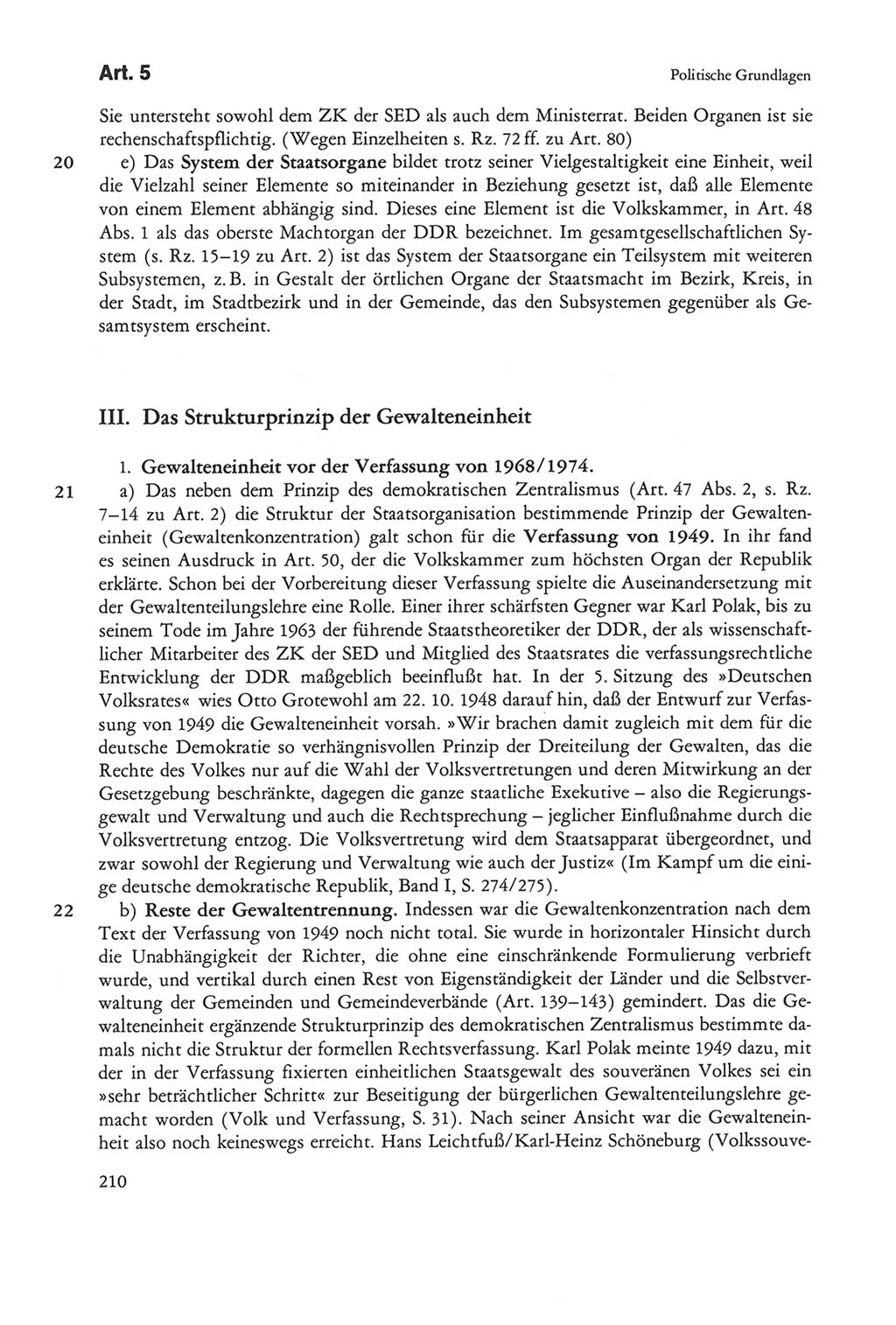 Die sozialistische Verfassung der Deutschen Demokratischen Republik (DDR), Kommentar mit einem Nachtrag 1997, Seite 210 (Soz. Verf. DDR Komm. Nachtr. 1997, S. 210)