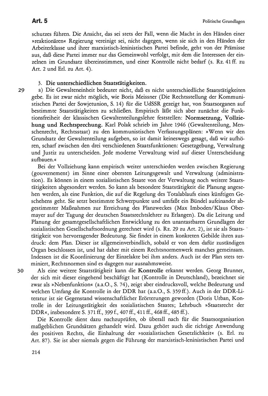 Die sozialistische Verfassung der Deutschen Demokratischen Republik (DDR), Kommentar mit einem Nachtrag 1997, Seite 214 (Soz. Verf. DDR Komm. Nachtr. 1997, S. 214)