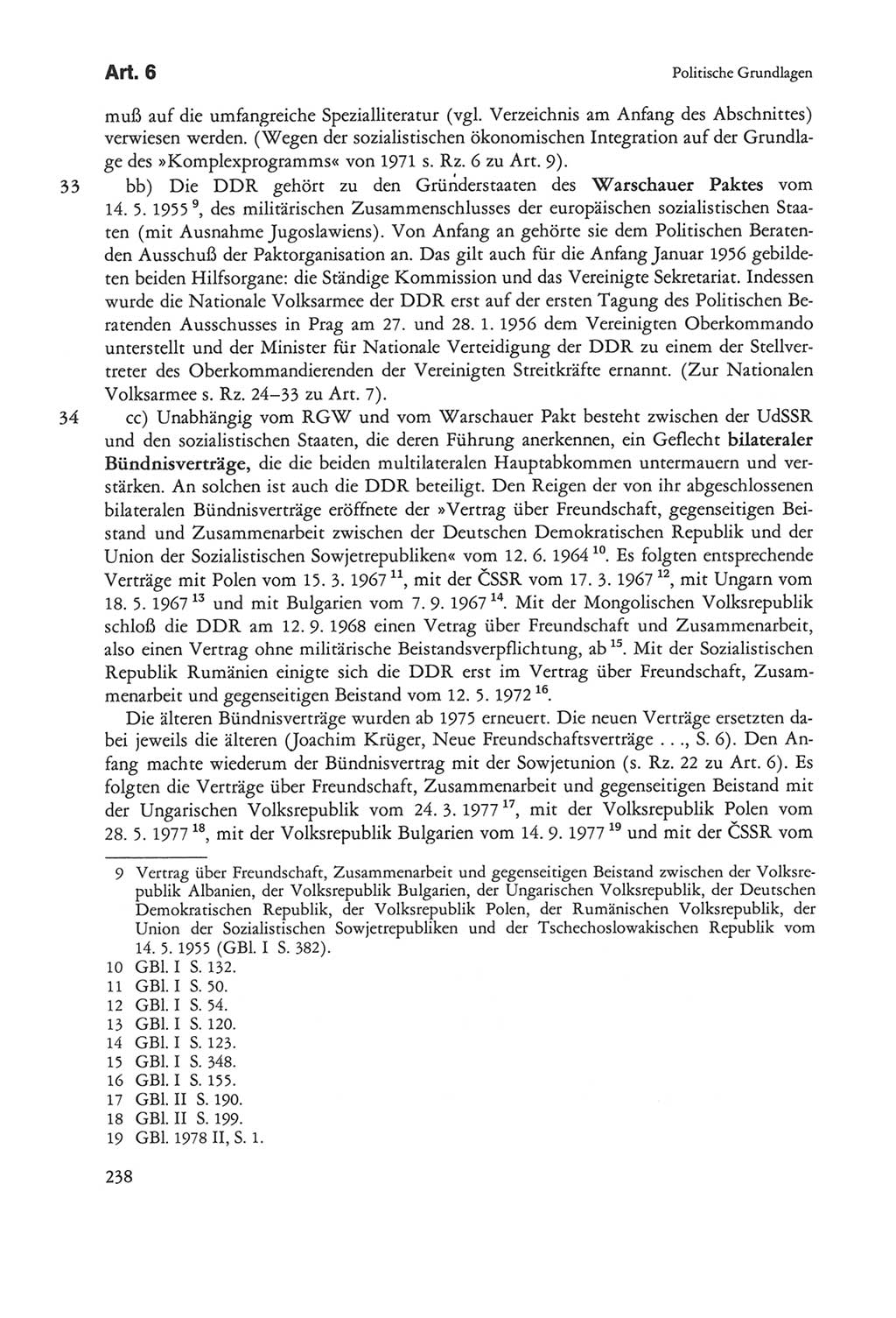 Die sozialistische Verfassung der Deutschen Demokratischen Republik (DDR), Kommentar mit einem Nachtrag 1997, Seite 238 (Soz. Verf. DDR Komm. Nachtr. 1997, S. 238)